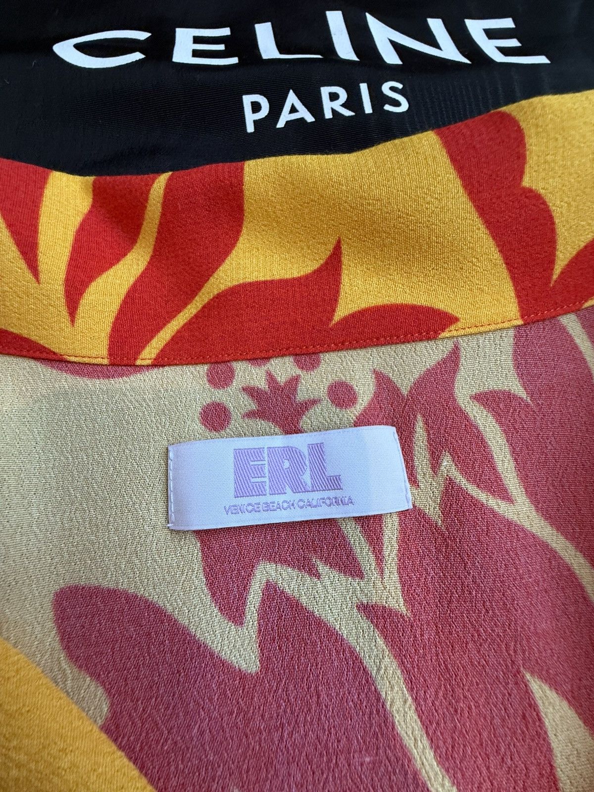 ERL SS23 $415 ERL Hawaiian ss floral tropical shirt M orange red Size US L / EU 52-54 / 3 - 19 Thumbnail