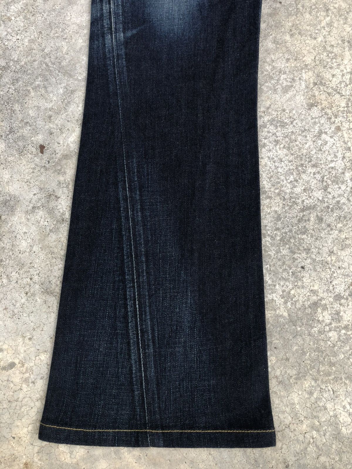 If Six Was Nine Edwin Flared Jeans Bootcut Distressed Back Buckle Size US 33 - 6 Thumbnail