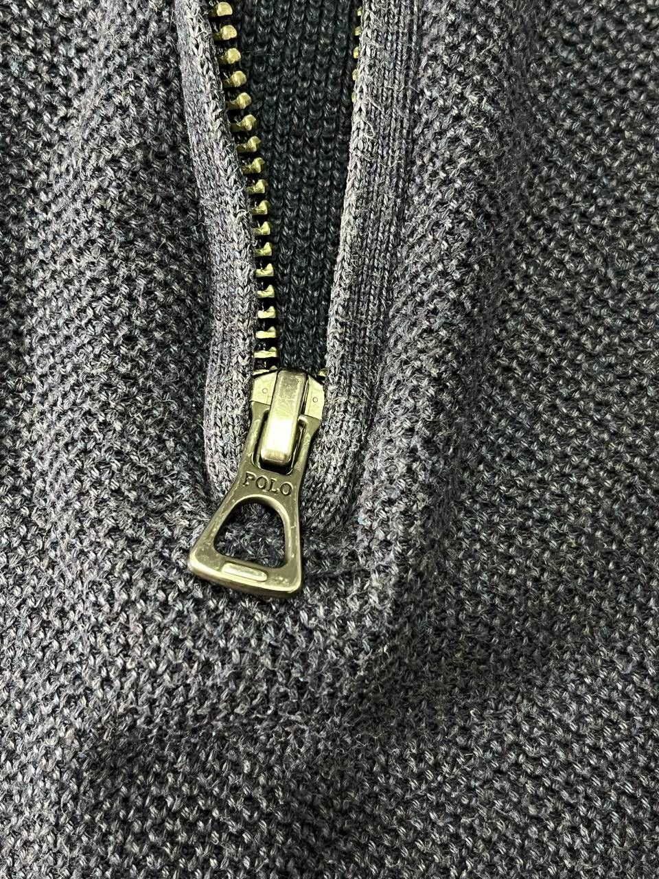 Polo Ralph Lauren Polo Ralph Lauren 1/4 Zip Pullover Sweater Grey Black Cotton Size US L / EU 52-54 / 3 - 9 Thumbnail