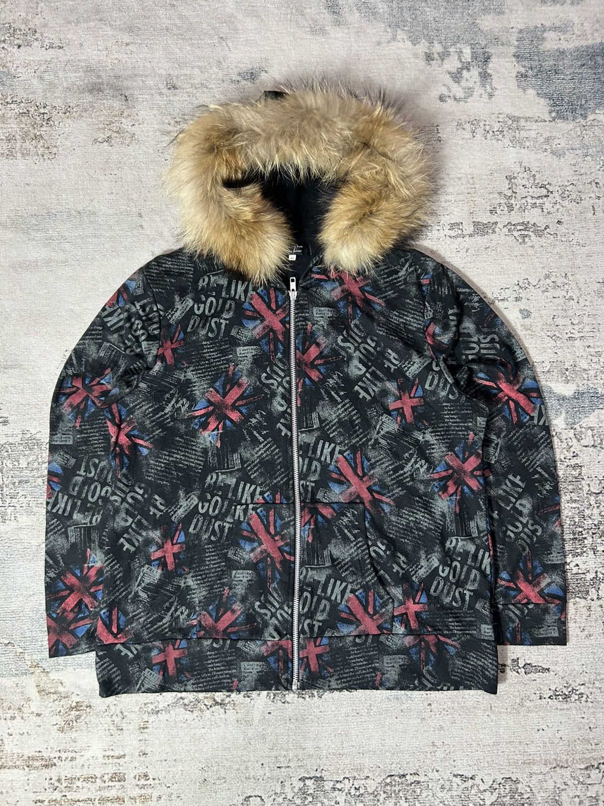 Japanese Brand 2000's Over Fur Hoodie HBA LGB Style | Grailed