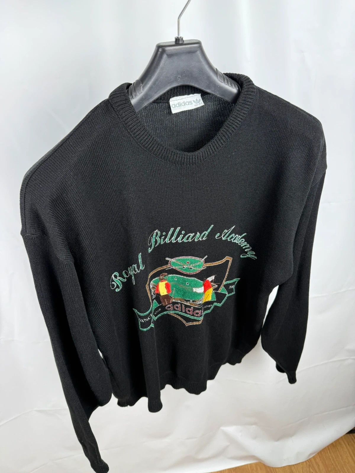 Adidas Adidas Vintage 1990s Sweater Royal Billiard Academy Size US L / EU 52-54 / 3 - 7 Thumbnail