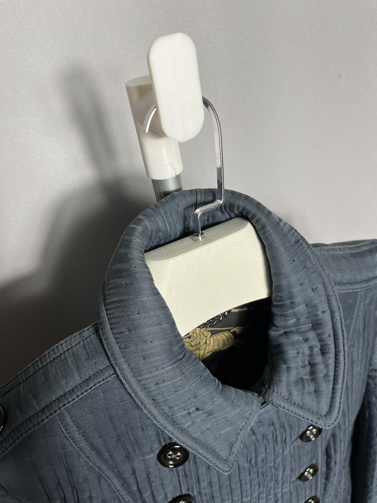 Burberry Burberry blue trench coat in wool and silk jacket button Size M / US 6-8 / IT 42-44 - 7 Thumbnail