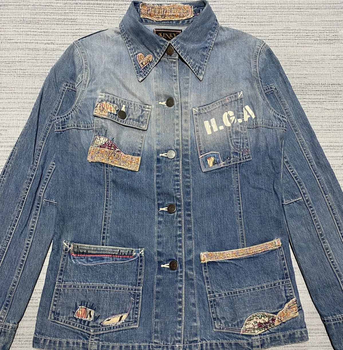 Hysteric Glamour Vintage Hysteric Glamour Distressed Patchwork Denim Jacket Size M / US 6-8 / IT 42-44 - 2 Thumbnail