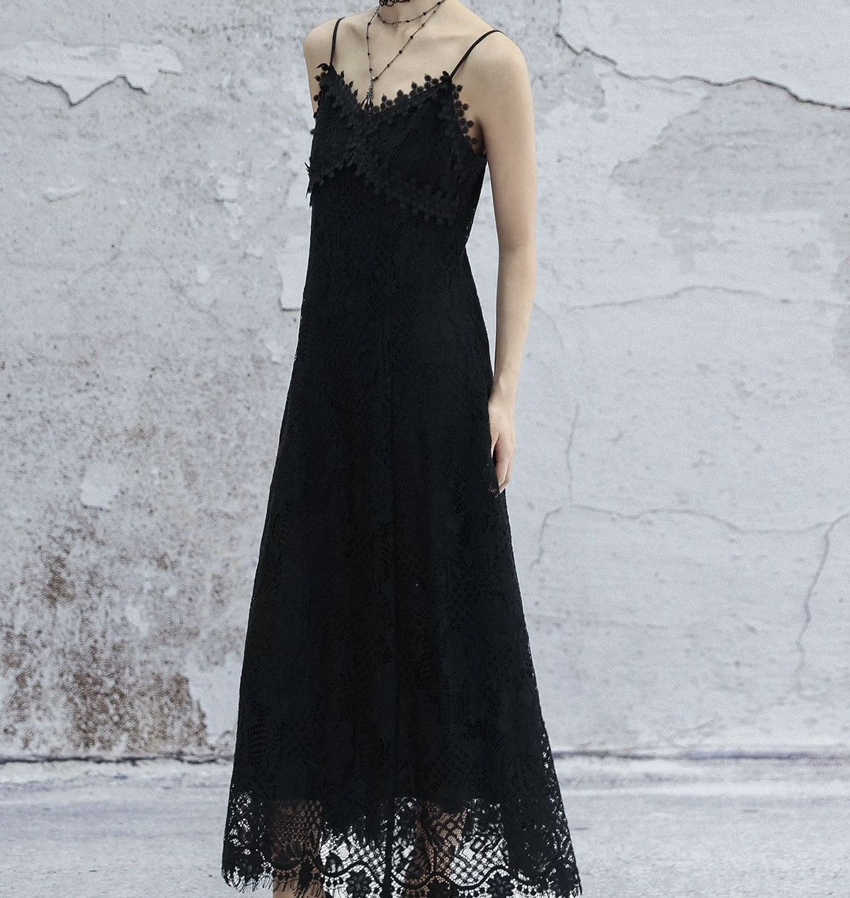 Black Lace Nightfall Dress