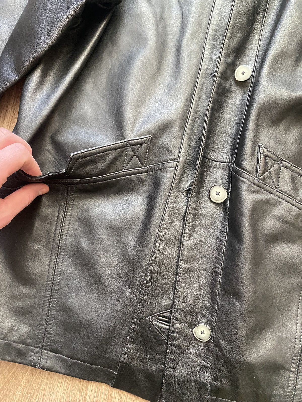 Genuine Leather × Vintage Vintage Coat Leather blazer 100% leather Avirex Schot 70-80s Size US L / EU 52-54 / 3 - 2 Thumbnail
