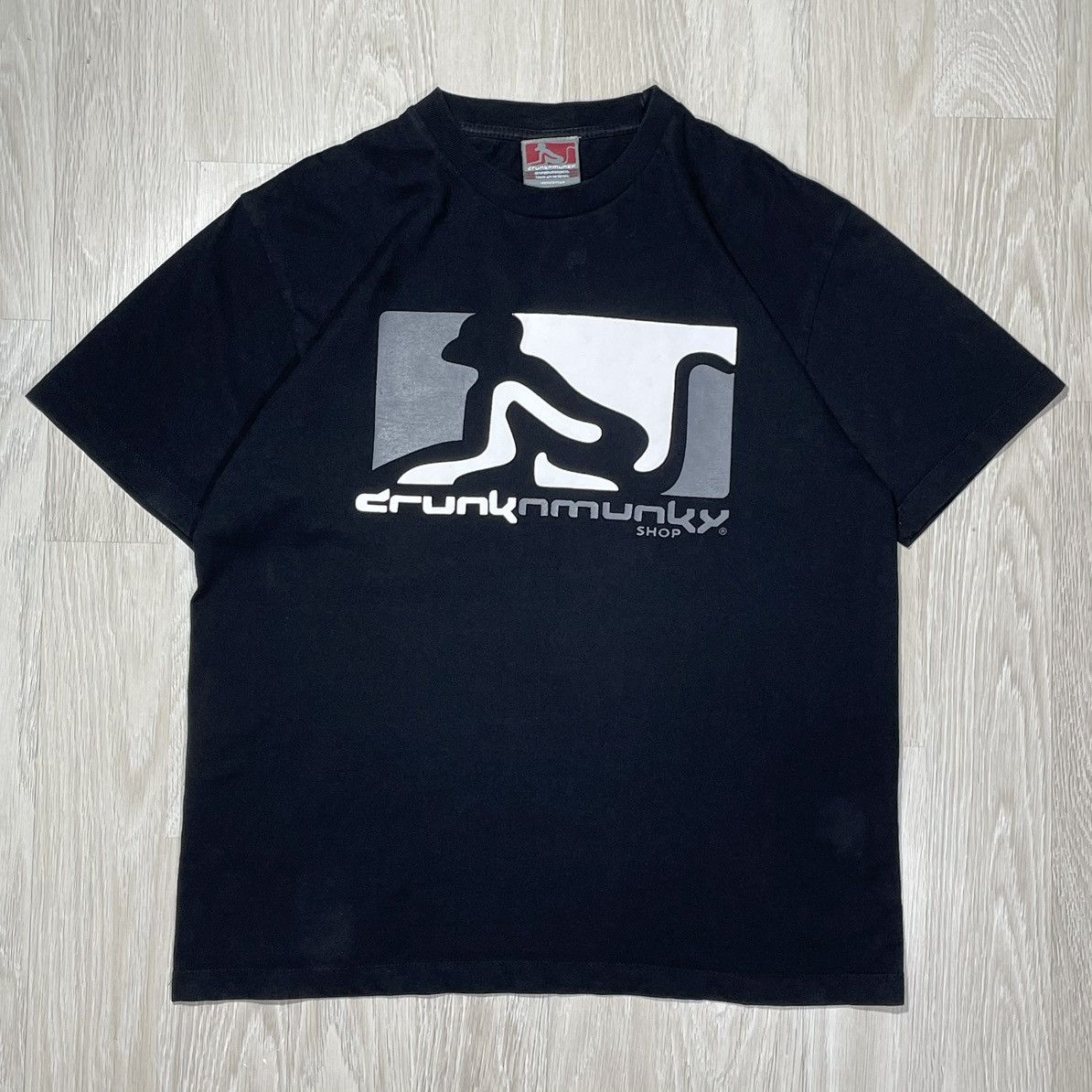 DrunknMunky Drunkn Munky Tee Black Puff Print SK8 Y2K Street Size US L / EU 52-54 / 3 - 1 Thumbnail