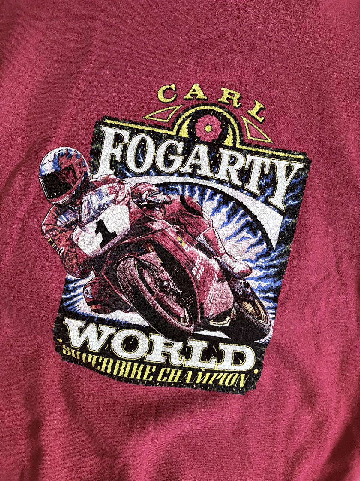 Ducati Vintage 90s Carl Fogarty World Superbike Champion Sweatshirt Size US XL / EU 56 / 4 - 2 Thumbnail