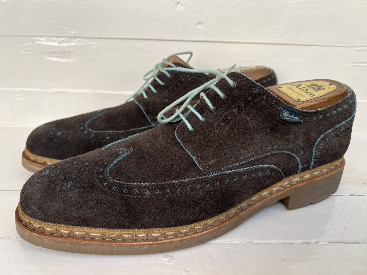 Paraboot Paraboot Men’s Brown Suede Wingtip Oxfords Brogue Size US 8.5 / EU 41-42 - 1 Thumbnail