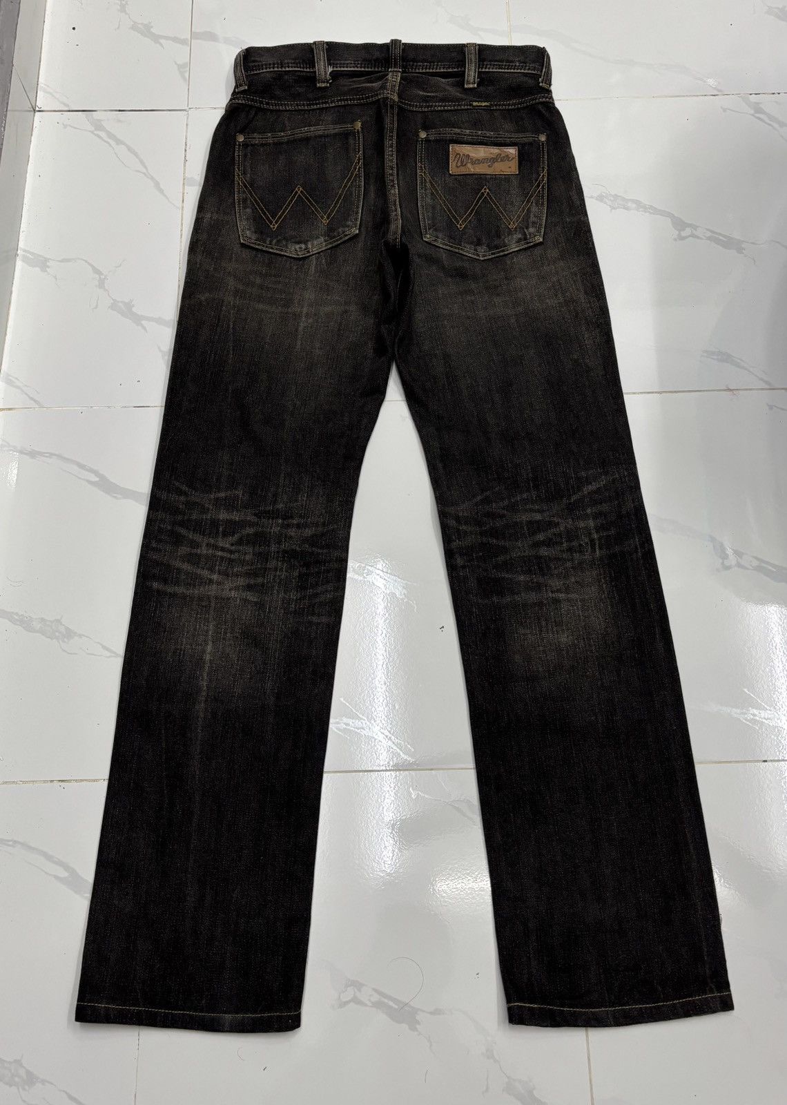 14th Addiction 💥Hype💥90s Style Distress Jean Wrangler Black Denim Size US 30 / EU 46 - 11 Thumbnail