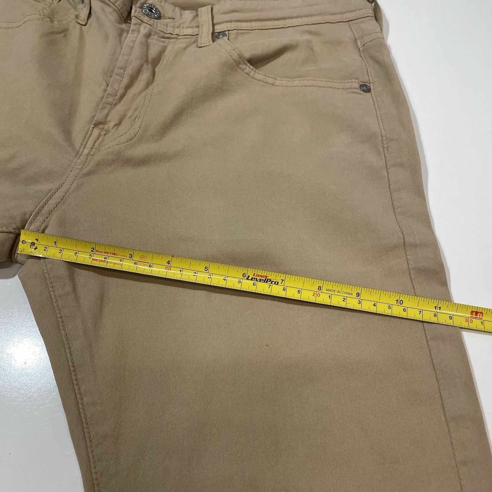 AG Adriano Goldschmied AG Adriano Goldschmied Matchbox Slim Straight Khaki Chino 32 Size US 32 / EU 48 - 4 Thumbnail
