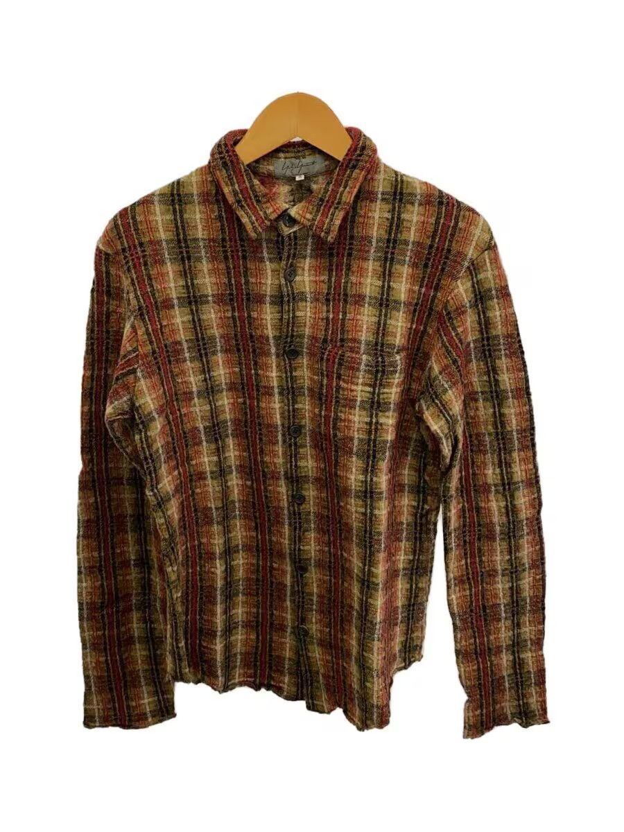 Yohji Yamamoto Raw Hem Wool Plaid Button Shirt Size US L / EU 52-54 / 3 - 1 Thumbnail