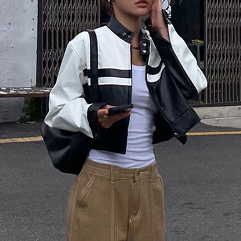 Japanese Brand × Vintage Biker Leather Jacket Vintage 90s Size S / US 4 / IT 40 - 1 Thumbnail