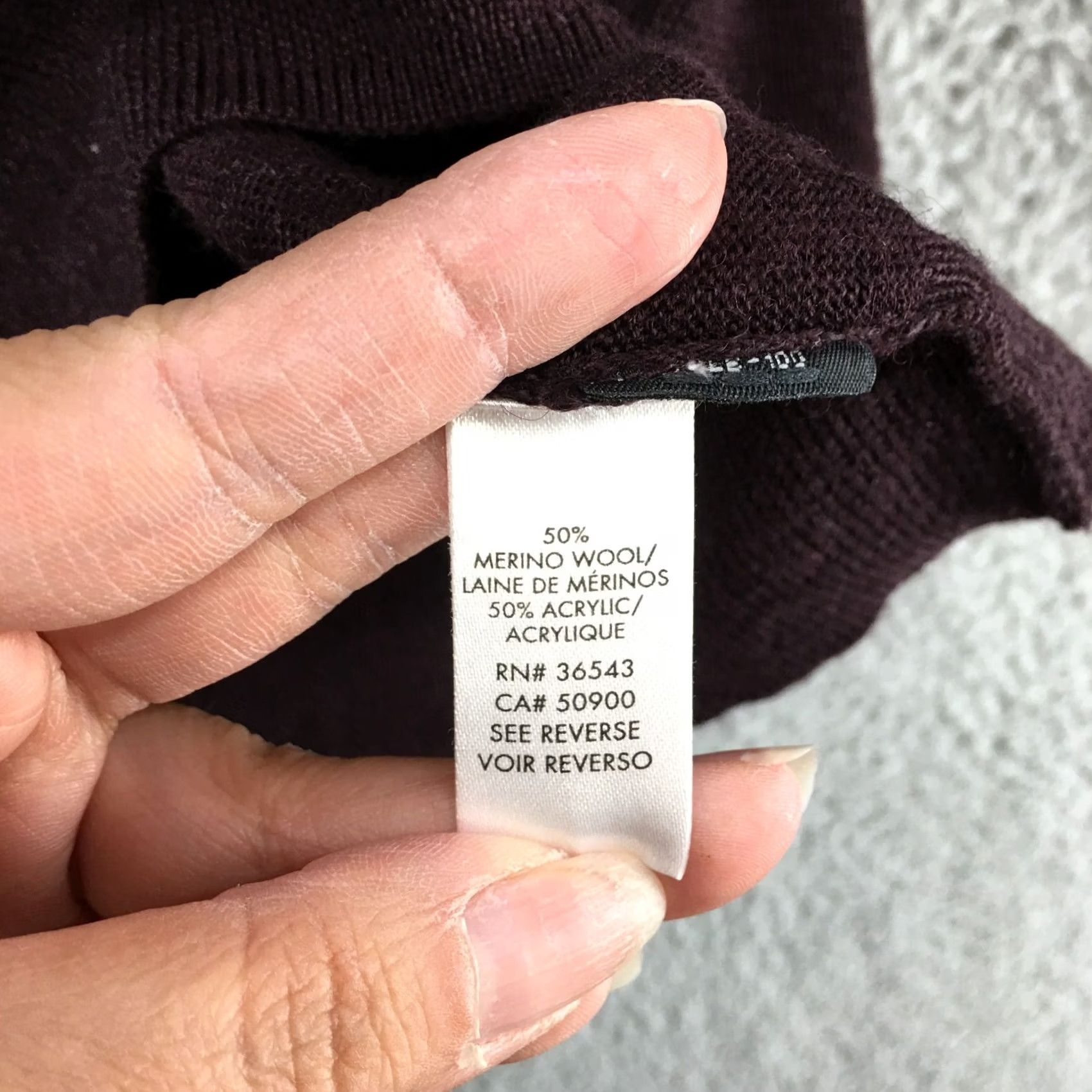 Calvin Klein Calvin Klein Quarter Zip Pullover Sweater Mens L Grey Burgendy Long Sleeve Knit Size US L / EU 52-54 / 3 - 7 Thumbnail