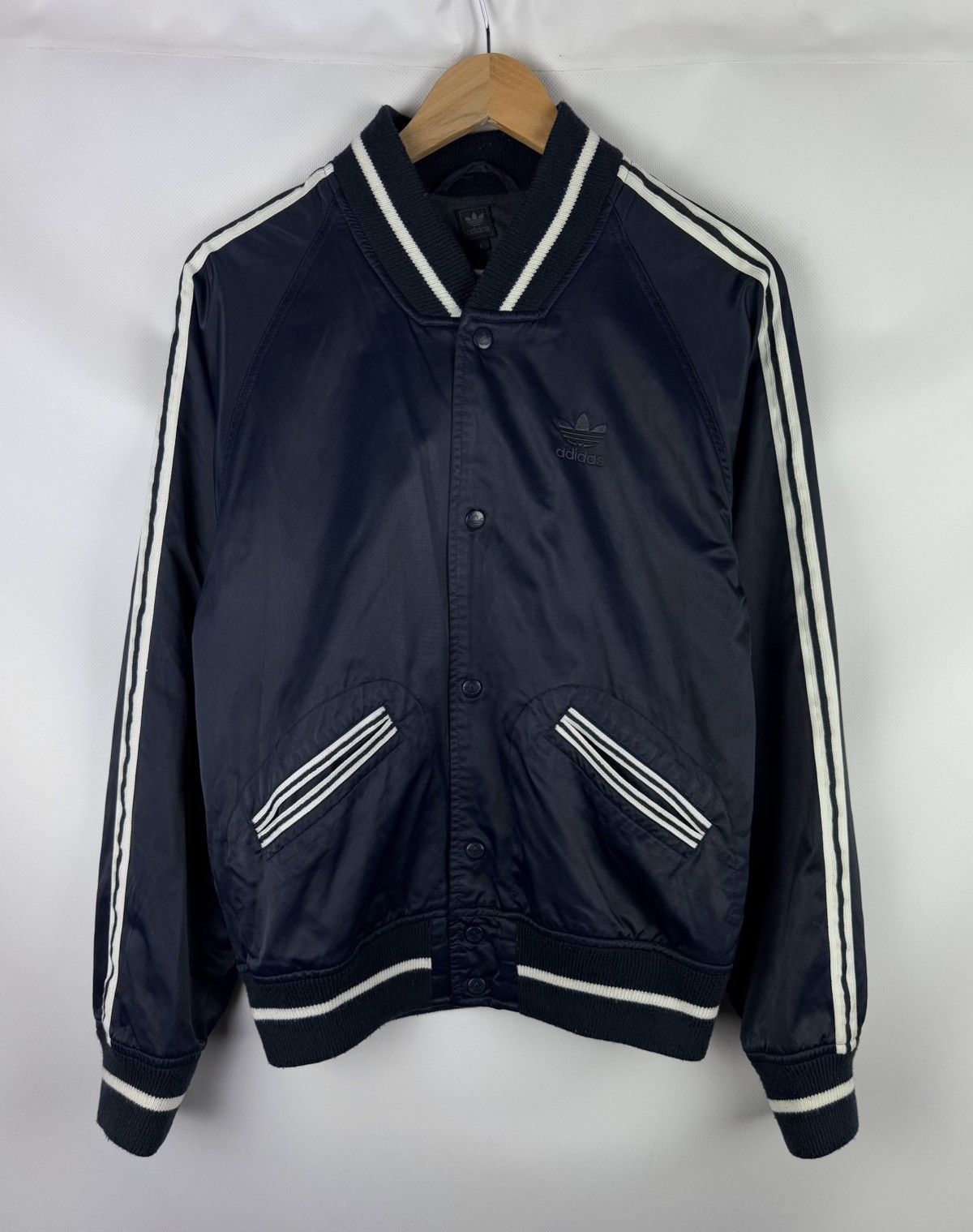 Adidas Adidas Originals Vintage Men’s Cotton / Nylon Bomber Jacket Size US S / EU 44-46 / 1 - 1 Thumbnail