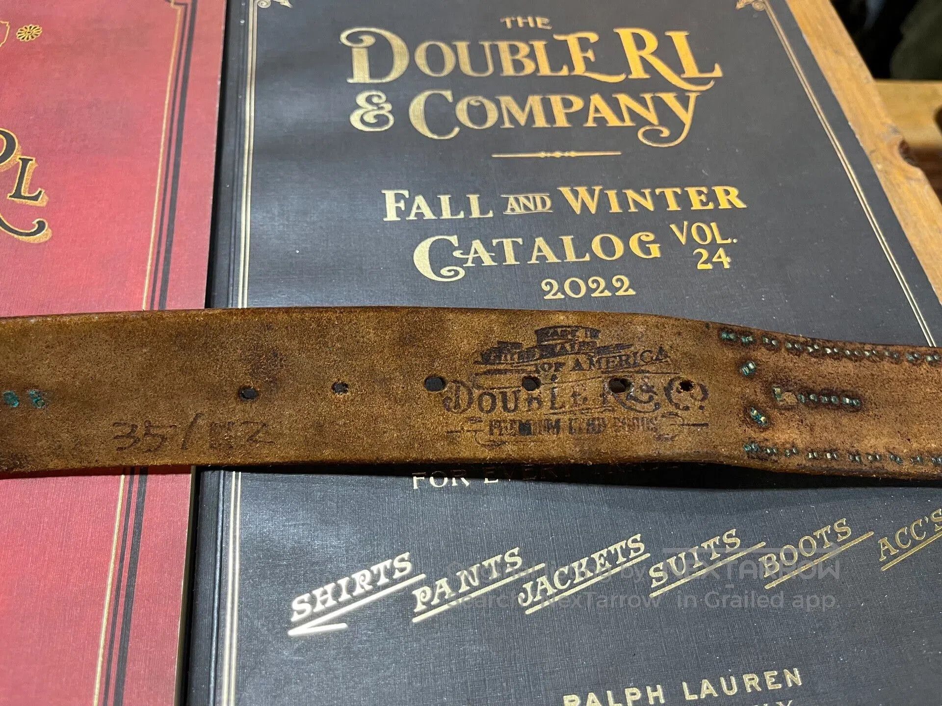RRL Ralph Lauren rrl limited edition leather belt. Size ONE SIZE - 9 Thumbnail