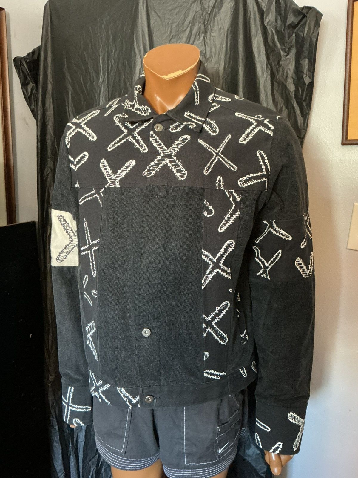 Kaws Kaws X Art Custom Made Sample Denim Jean Trucker Jacket Size US M / EU 48-50 / 2 - 10 Thumbnail