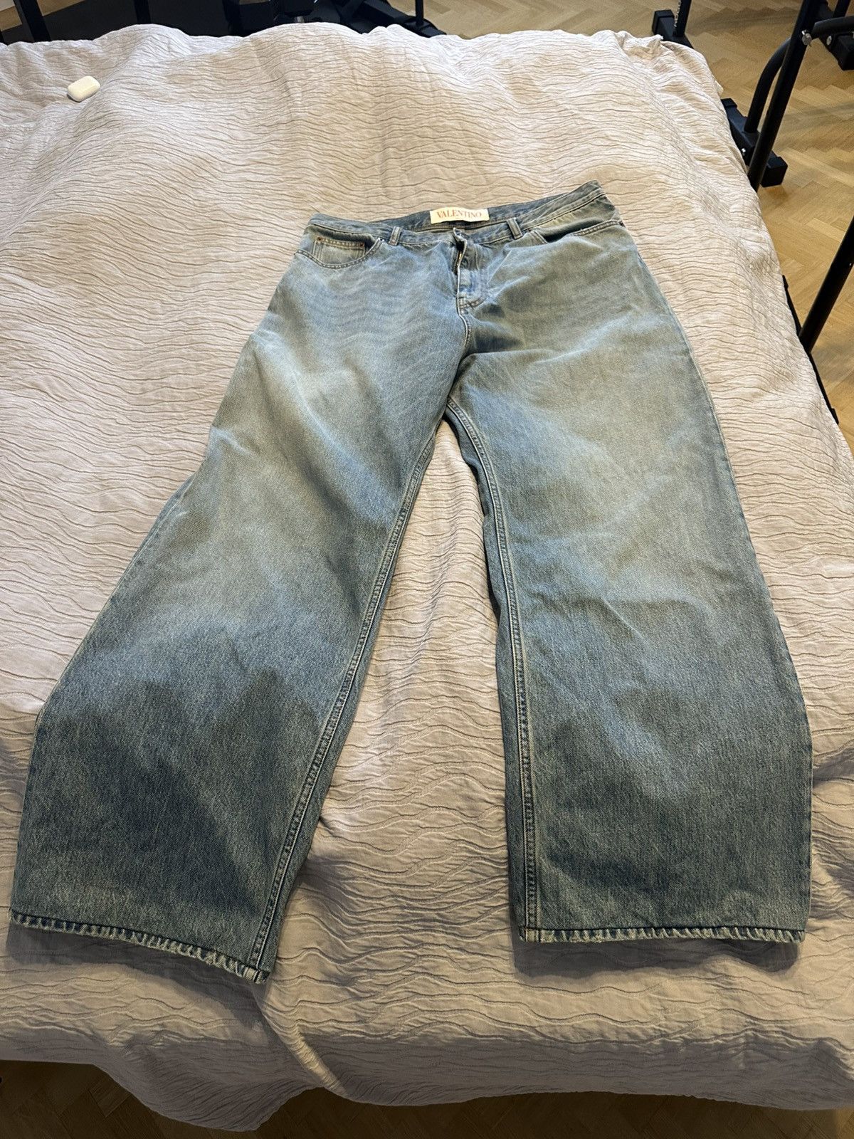 Valentino Valentino Wide Leg Denim Pants Runway Summer 2025 Size US 35 - 2 Thumbnail