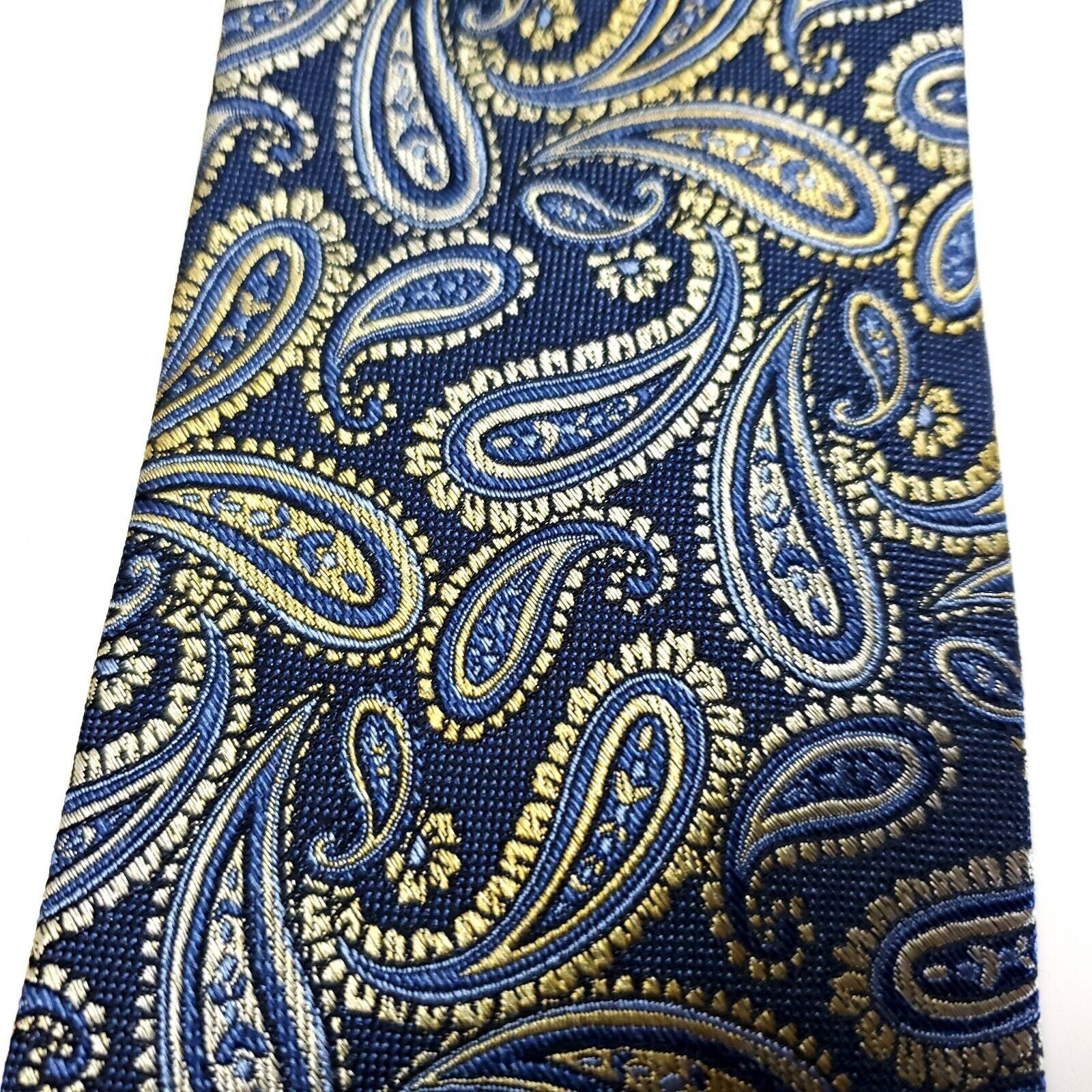 Pronto Uomo Pronto Uomo Platinum Blue Green Paisley Woven Skinny Silk Ti Size ONE SIZE - 2 Thumbnail