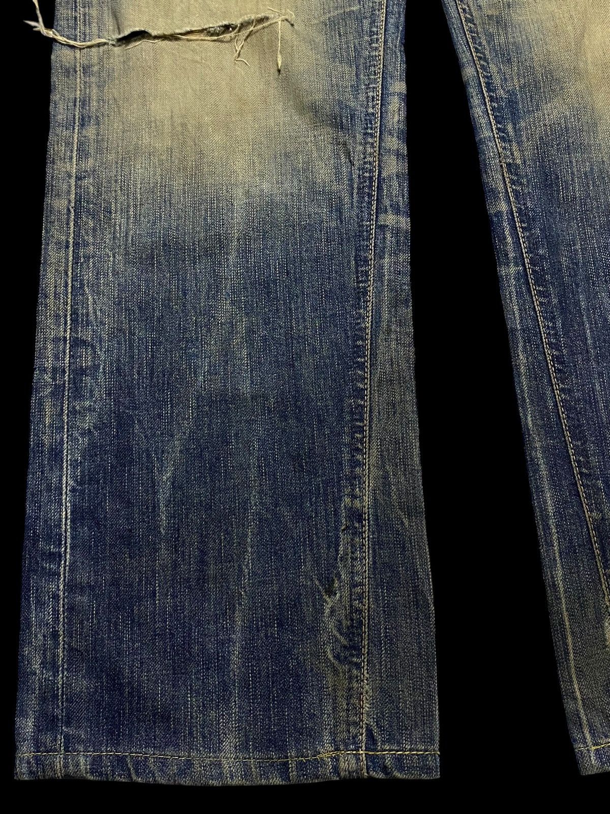 Edwin Vintage Edwin Blue Trip Grunge Distressed Loose Jeans Size US 33 - 5 Thumbnail