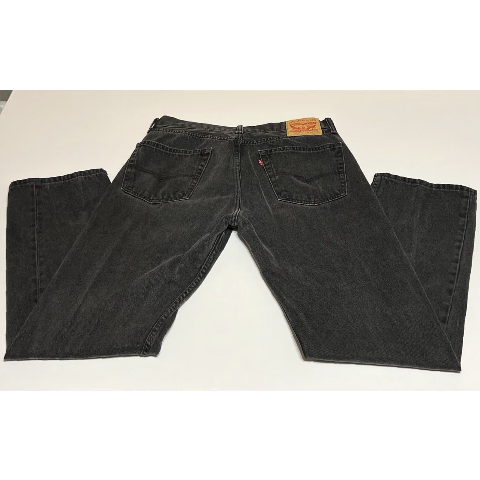 Levi's Levi's 505 Jeans Mens Regular Straight Denim Black Wash 34x32 5-Pocket Belt Loops Size US 34 / EU 50 - 2 Thumbnail