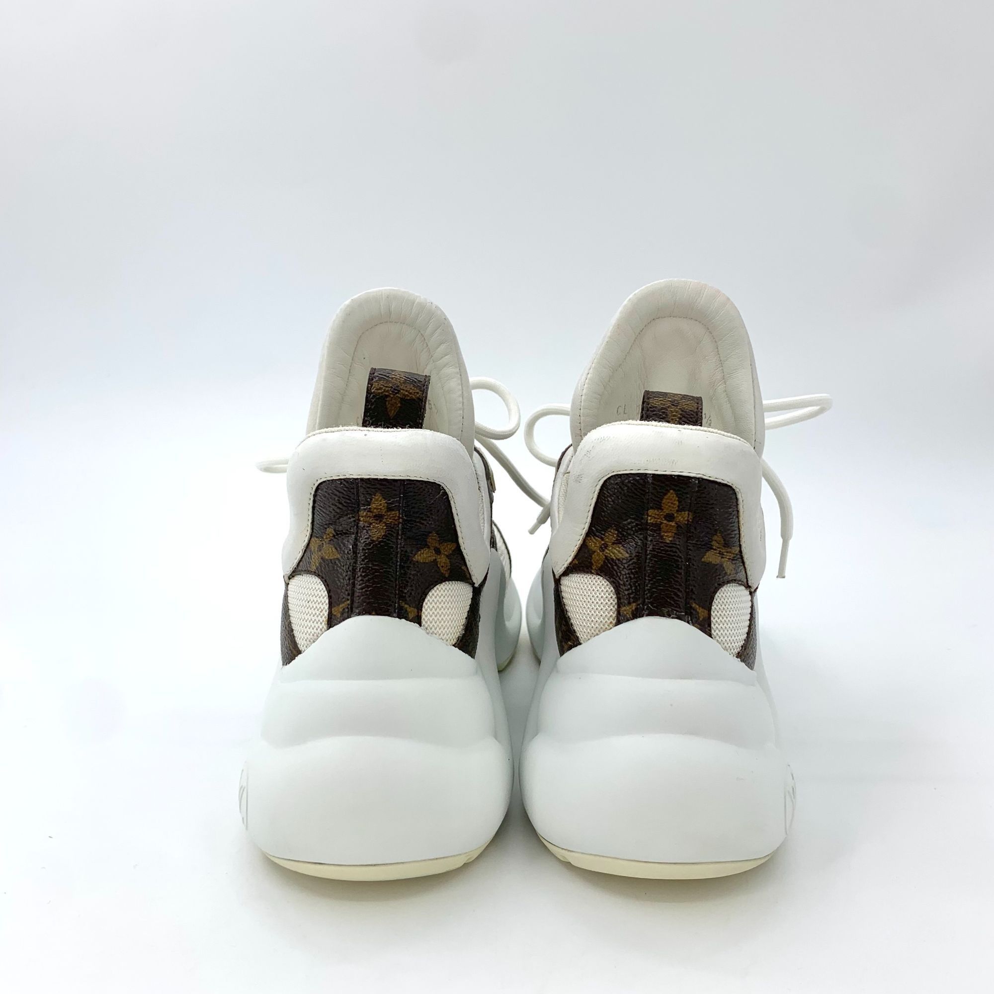 Louis Vuitton Louis Vuitton Archlight Womens Sneakers White/Brown Monogram Size US 5.5 / IT 35.5 - 4 Thumbnail