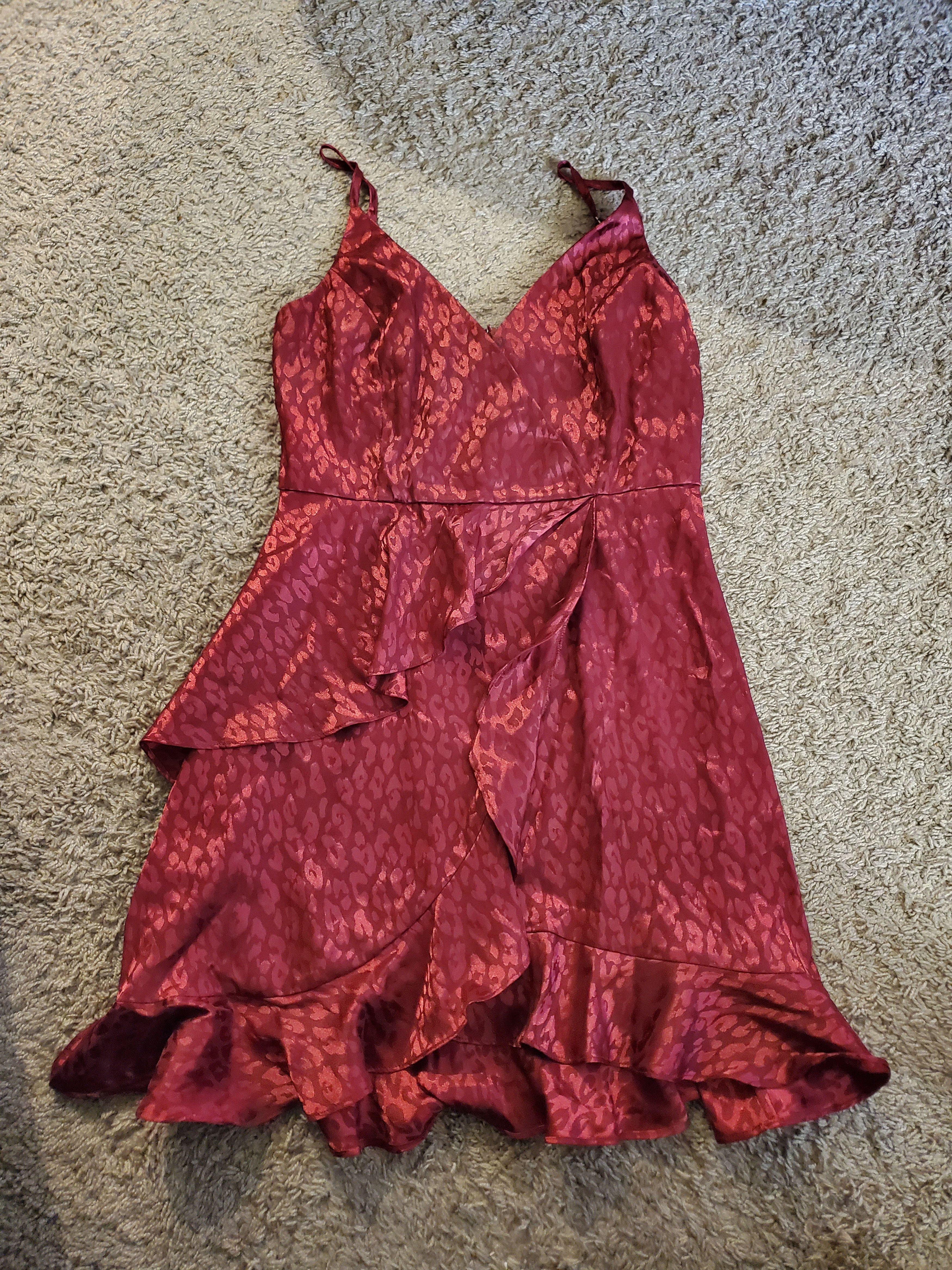 Other Altar'd State maroon animal print satin mini dress Size M / US 6-8 / IT 42-44 - 1 Thumbnail