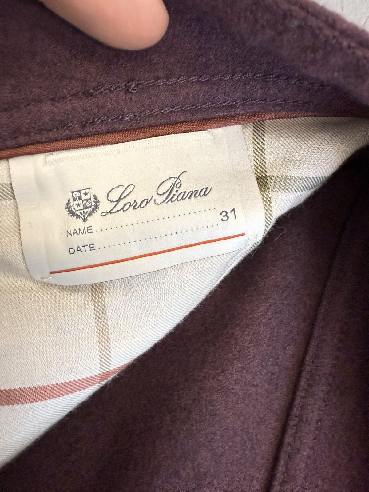Loro Piana Loro Piana Virgin Wool Dark Wine Pants Size US 31 - 9 Thumbnail