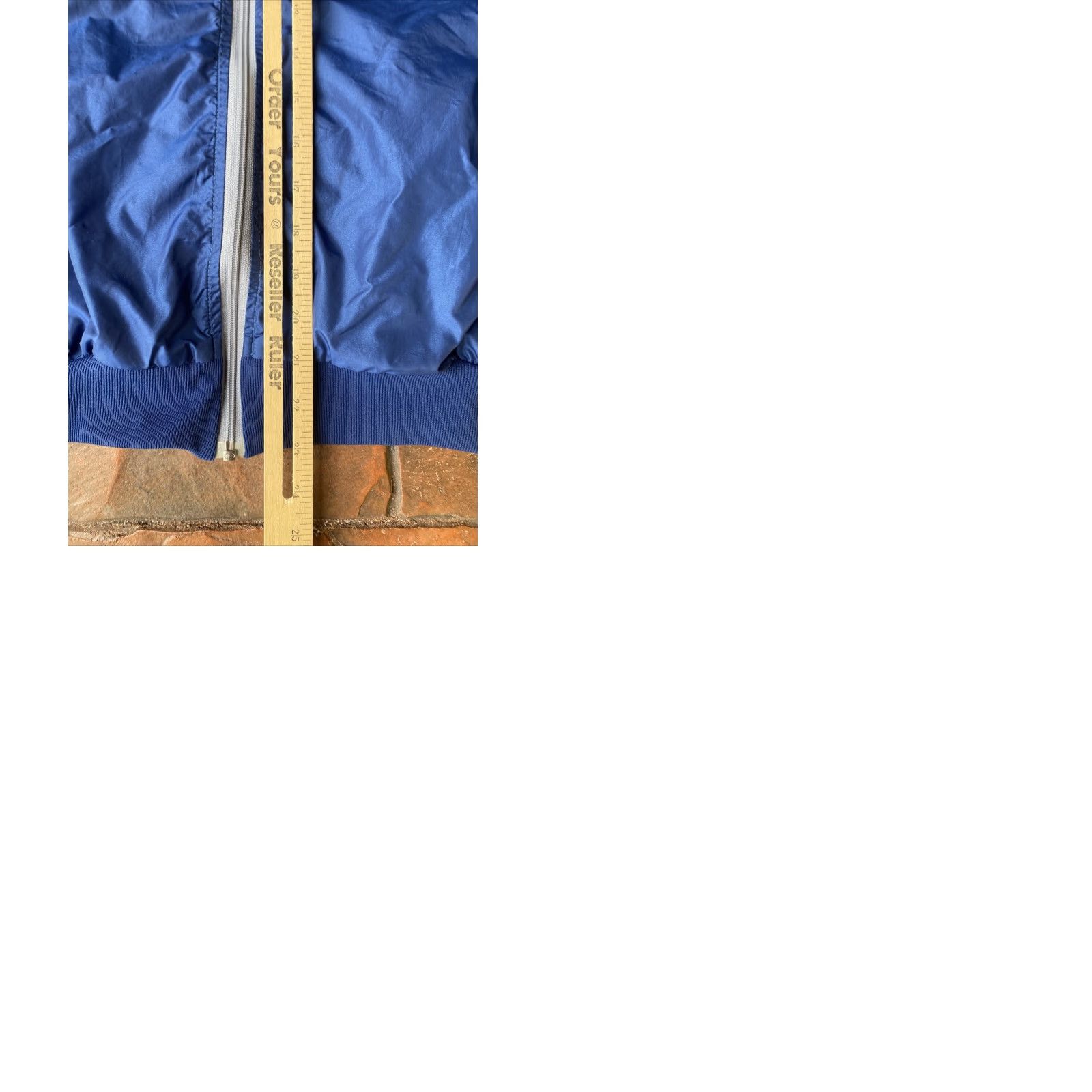 Nike VINTAGE Nike Running Windbreaker Full Zip Hooded Jacket Medium Blue 80s Mens Jacket Size US M / EU 48-50 / 2 - 9 Thumbnail