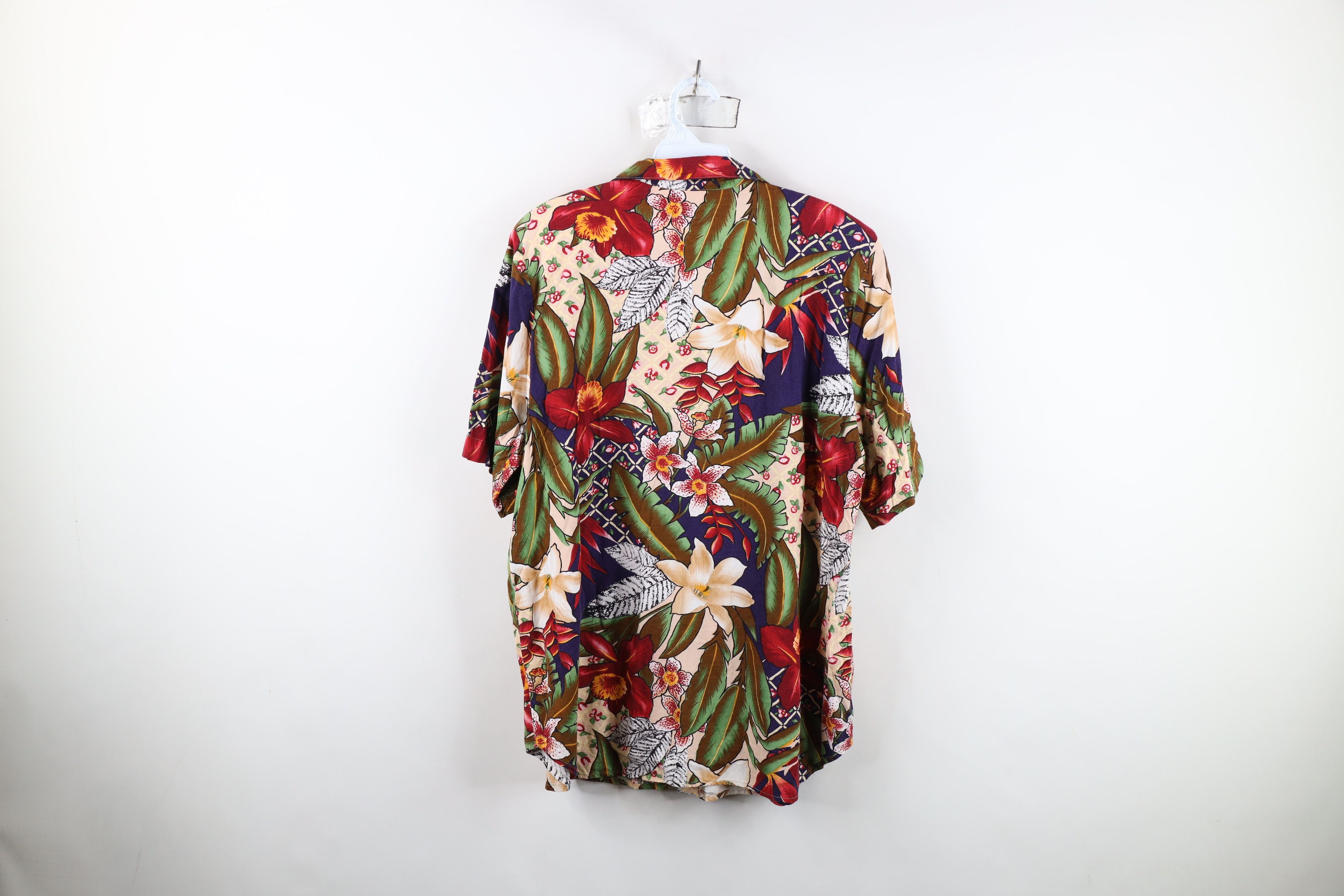 Vintage Vintage 90s Streetwear Flower Hawaiian Button Shirt USA Size L / US 10 / IT 46 - 9 Thumbnail