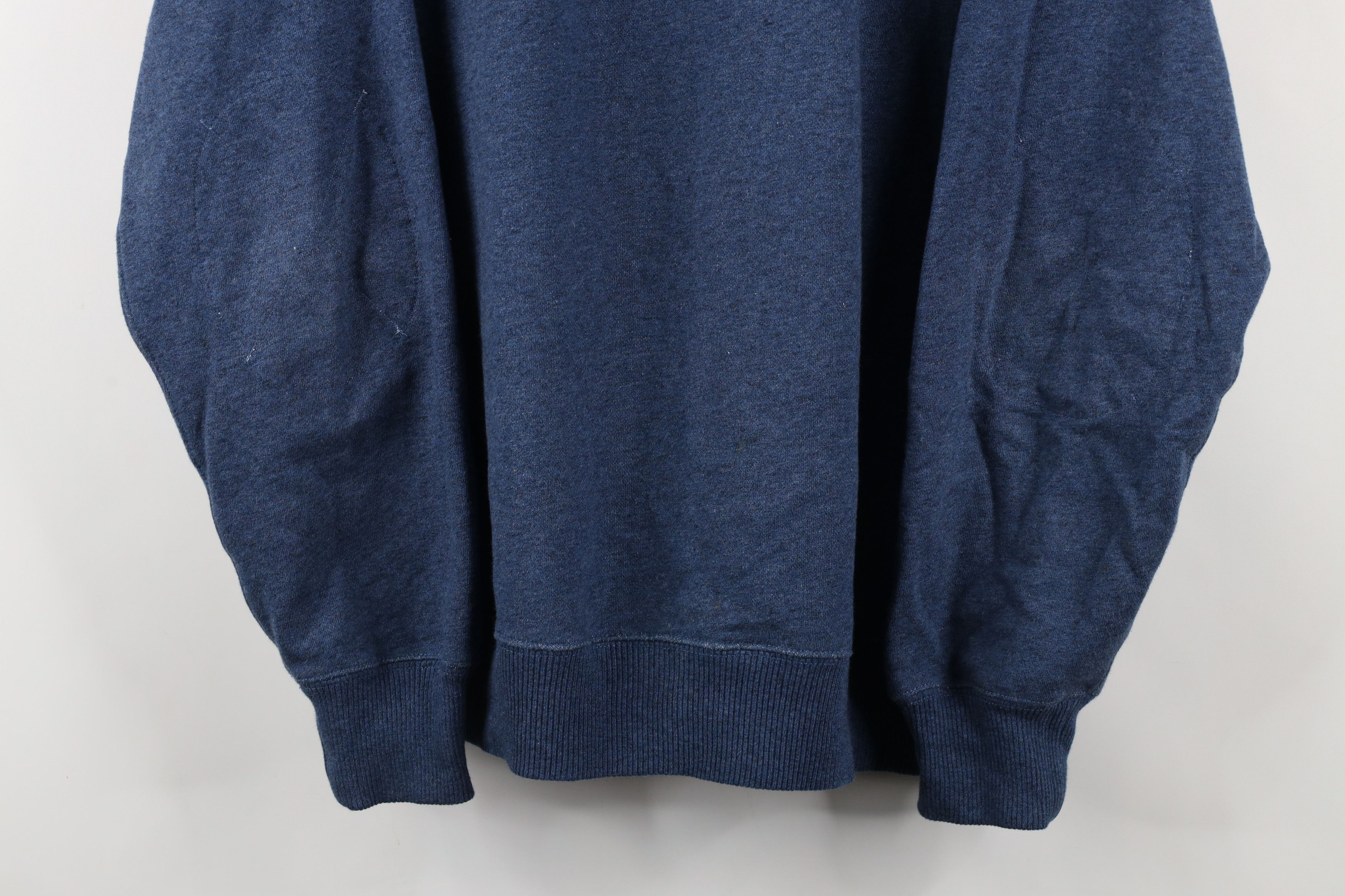 J.Crew × Vintage J Crew Terry Vintage Fleece Crewneck Sweatshirt Heather Blue Size US XL / EU 56 / 4 - 3 Thumbnail