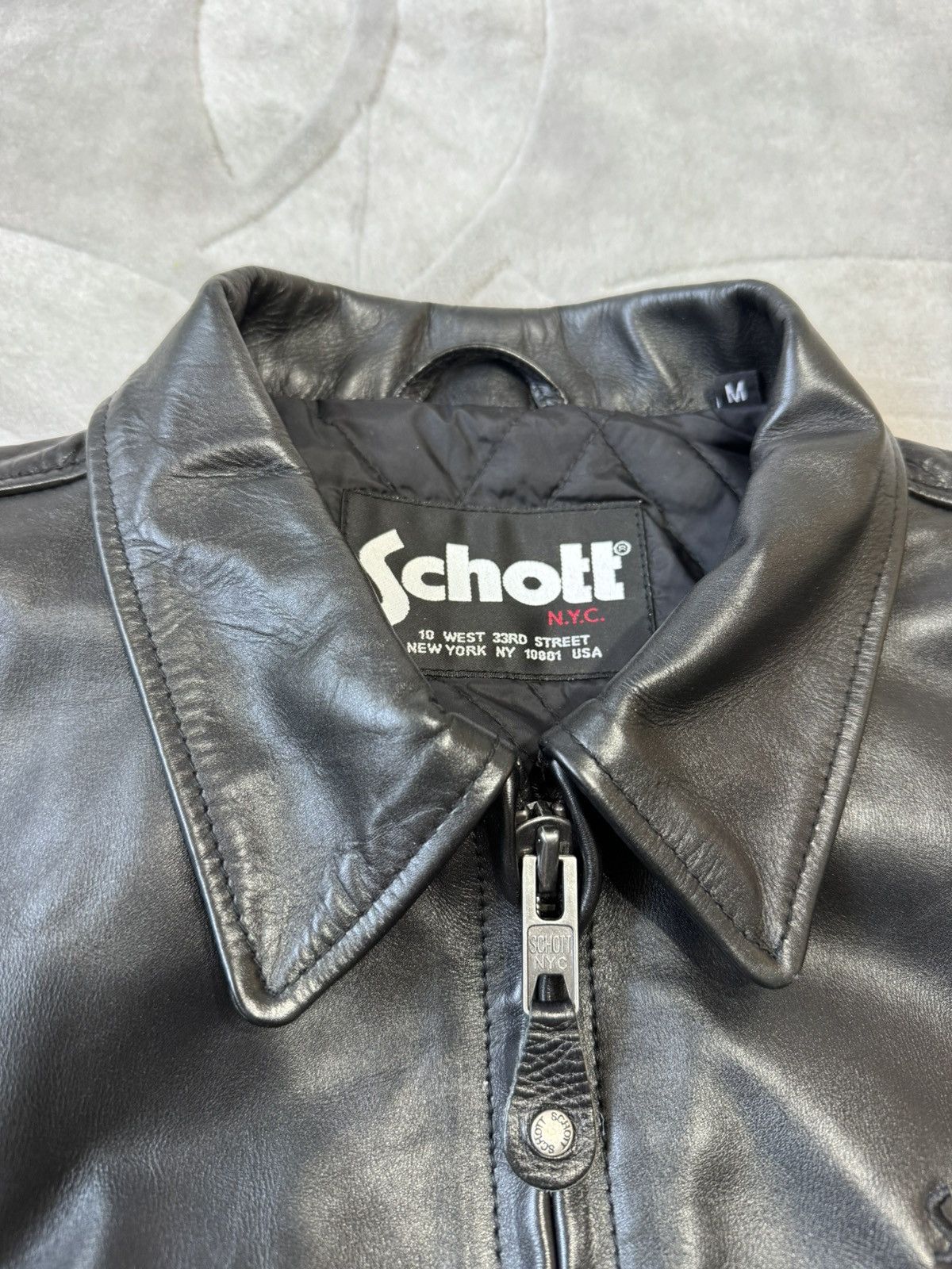 Schott Schott N.Y.C usa LC5100RIB Leather Jacket Bomber size M Size US M / EU 48-50 / 2 - 7 Thumbnail