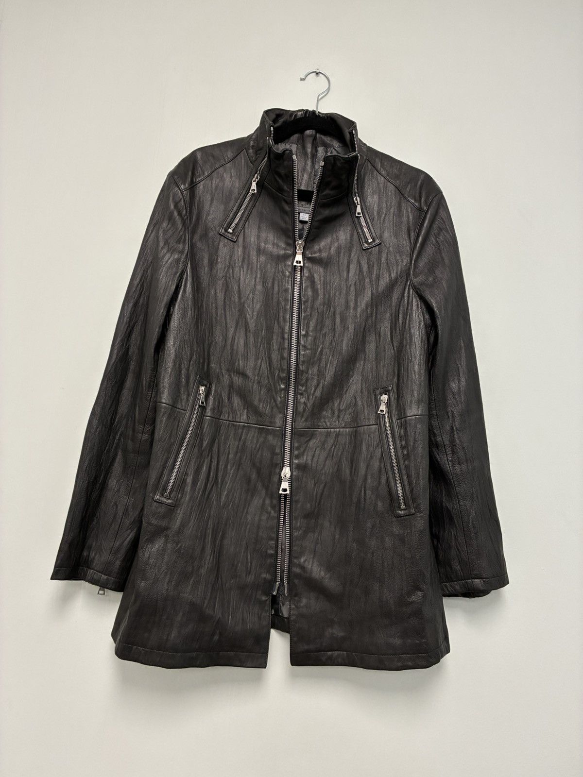 John Varvatos Leather Coat Jacket EU 48 USA 38 Size US M / EU 48-50 / 2 - 10 Thumbnail