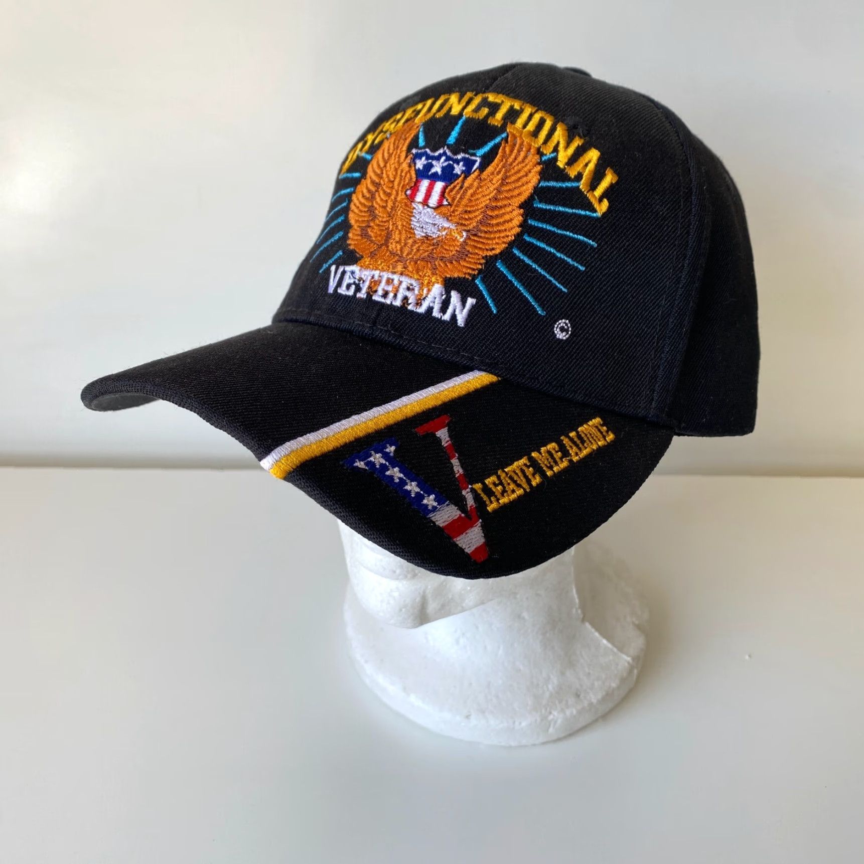 Vintage KYS Cap Hat One Size Black Dad Eagle Dysfunctional Veteran Strapback Leave Me Alone Size ONE SIZE - 2 Thumbnail
