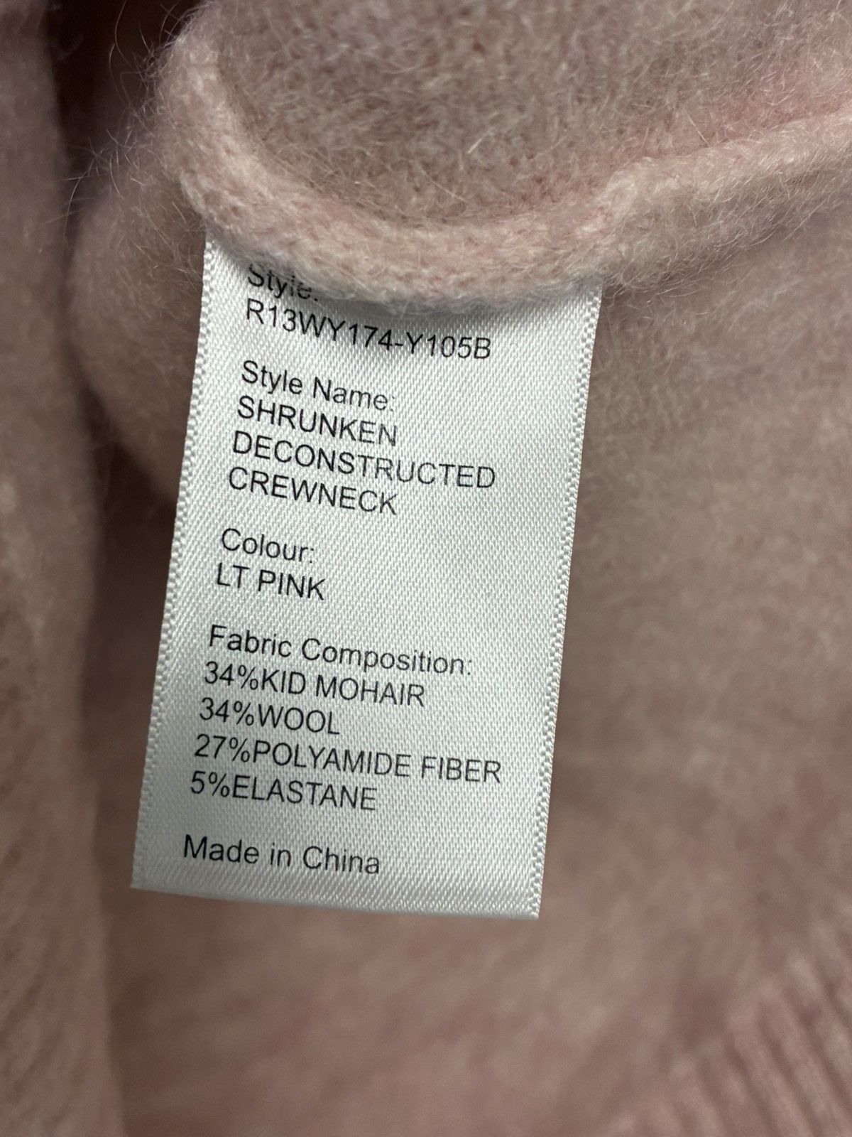 R13 Shrunken deconstructed crewneck. XS Size XS / US 0-2 / IT 36-38 - 11 Thumbnail