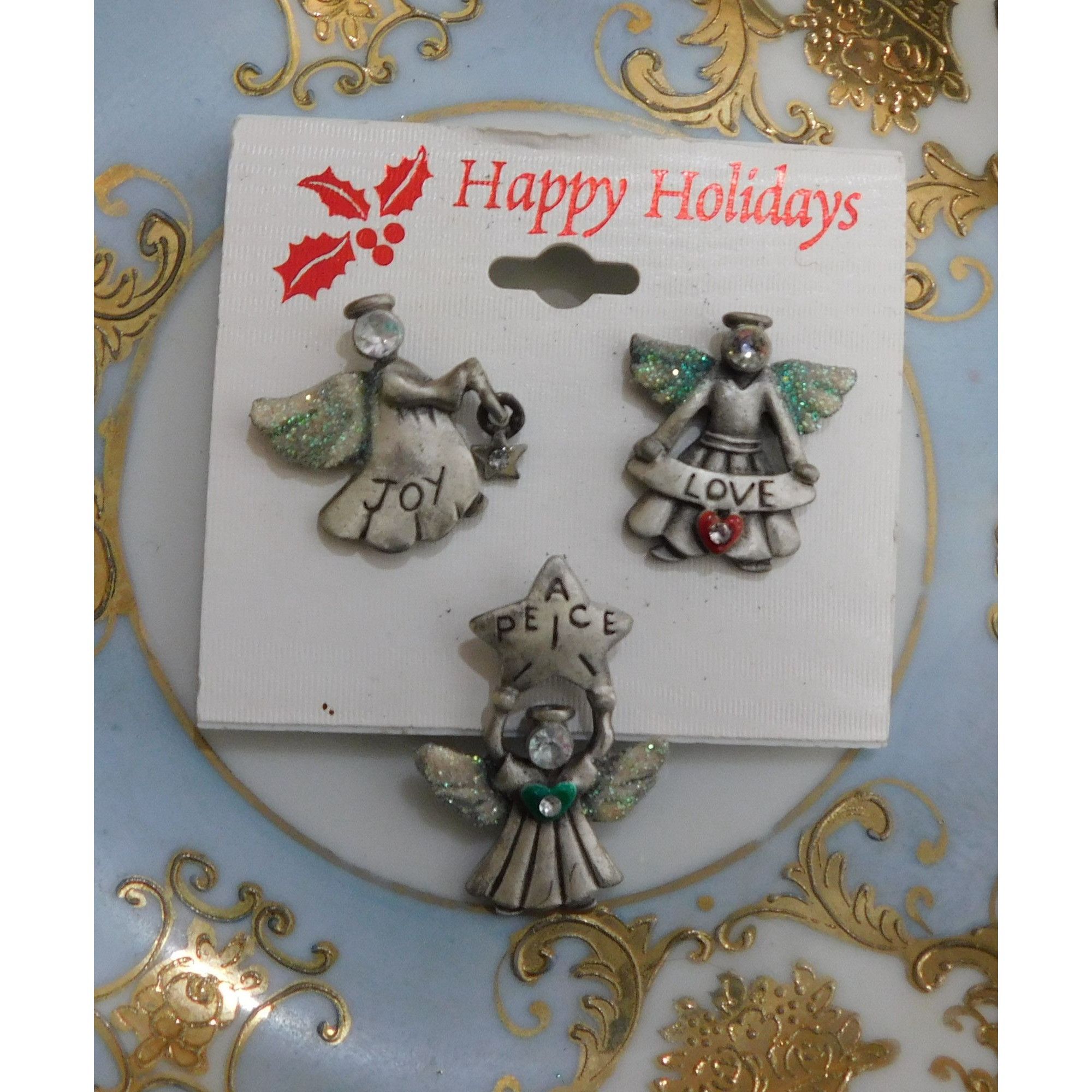 Other Vintage Peace Love And Joy Holiday Pins Size ONE SIZE - 2 Thumbnail