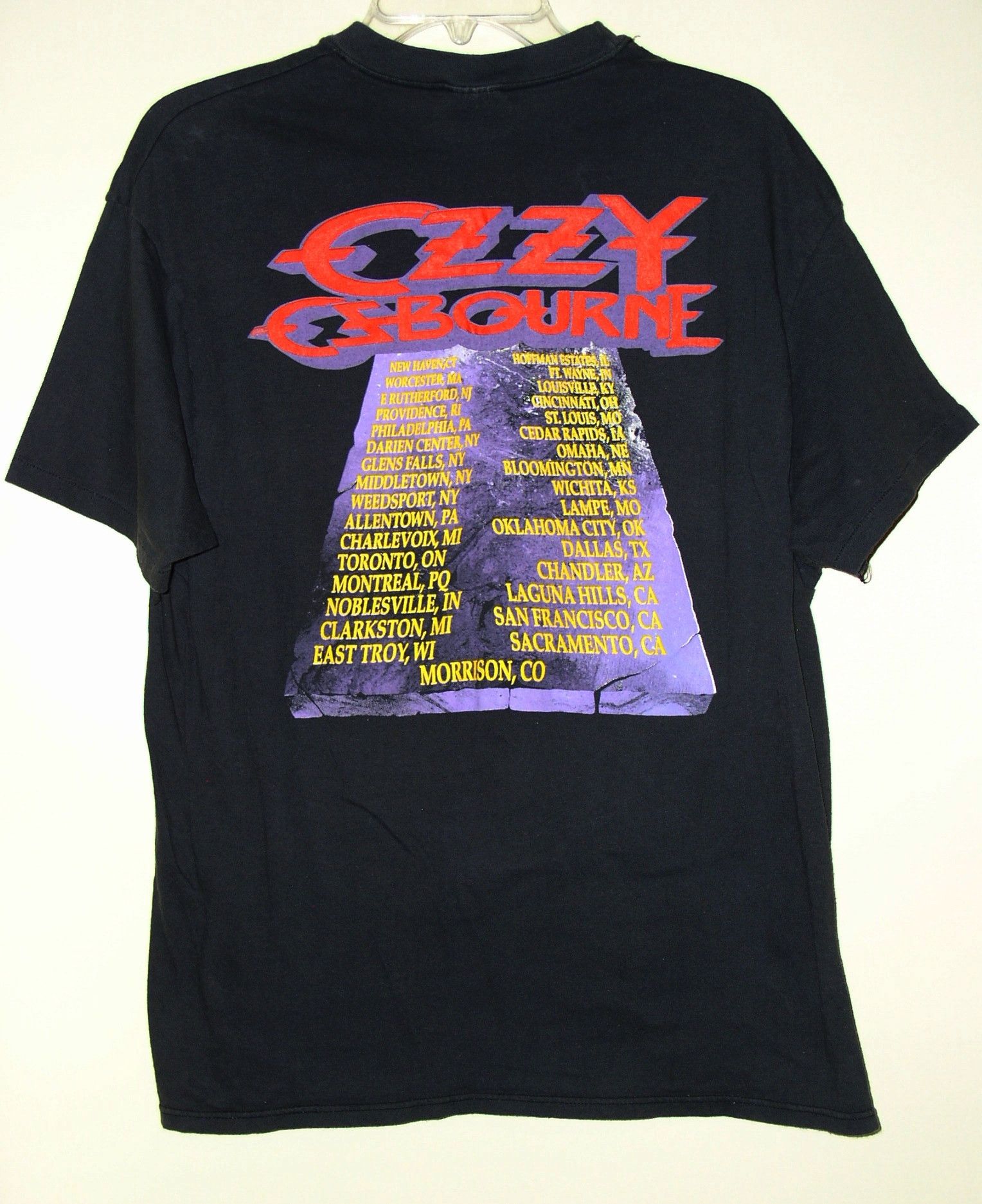 Ozzy Osbourne Ozzy Osbourne Concert Shirt Vintage 1989 No Rest For Wicked Size US XL / EU 56 / 4 - 2 Thumbnail