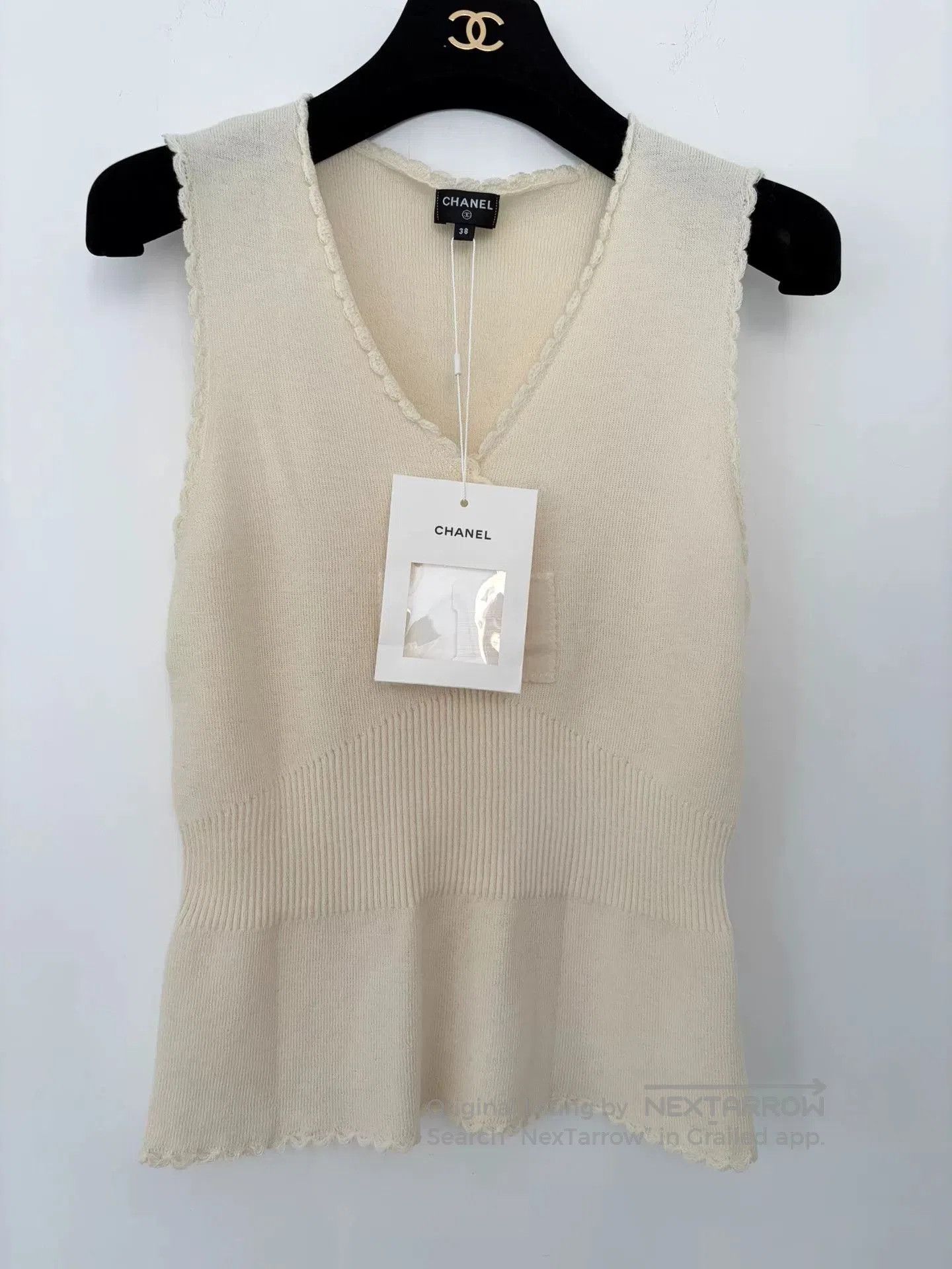 Chanel Chanel Wool Logo Embroidered V-Neck Vest. Size US S / EU 44-46 / 1 - 2 Thumbnail