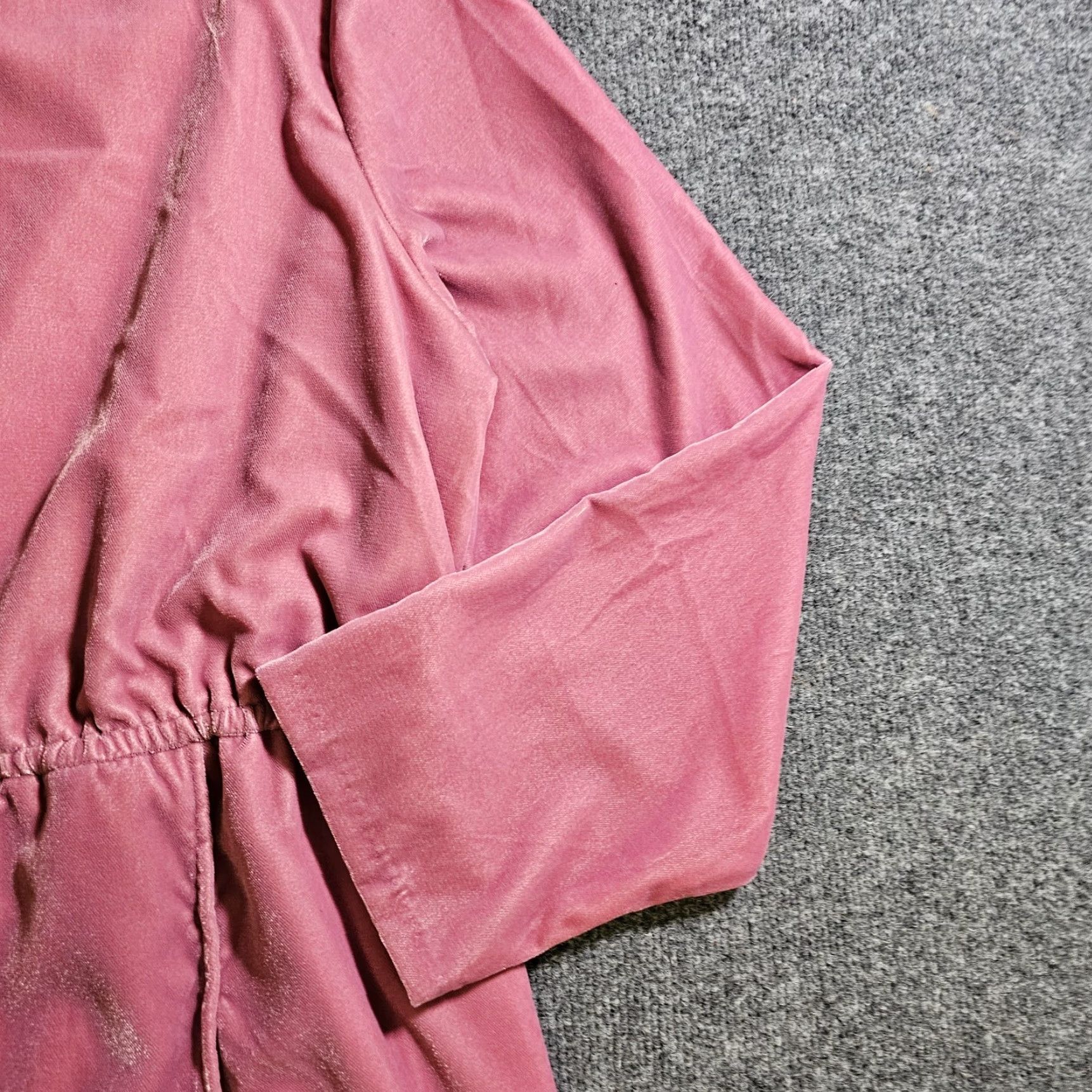 J.Crew J.CREW Dress Women 18 Pink Velour Velvet Long Sleeve Elastic Waist Casual Career Size XXL / US 16-18 / IT 52-54 - 5 Thumbnail