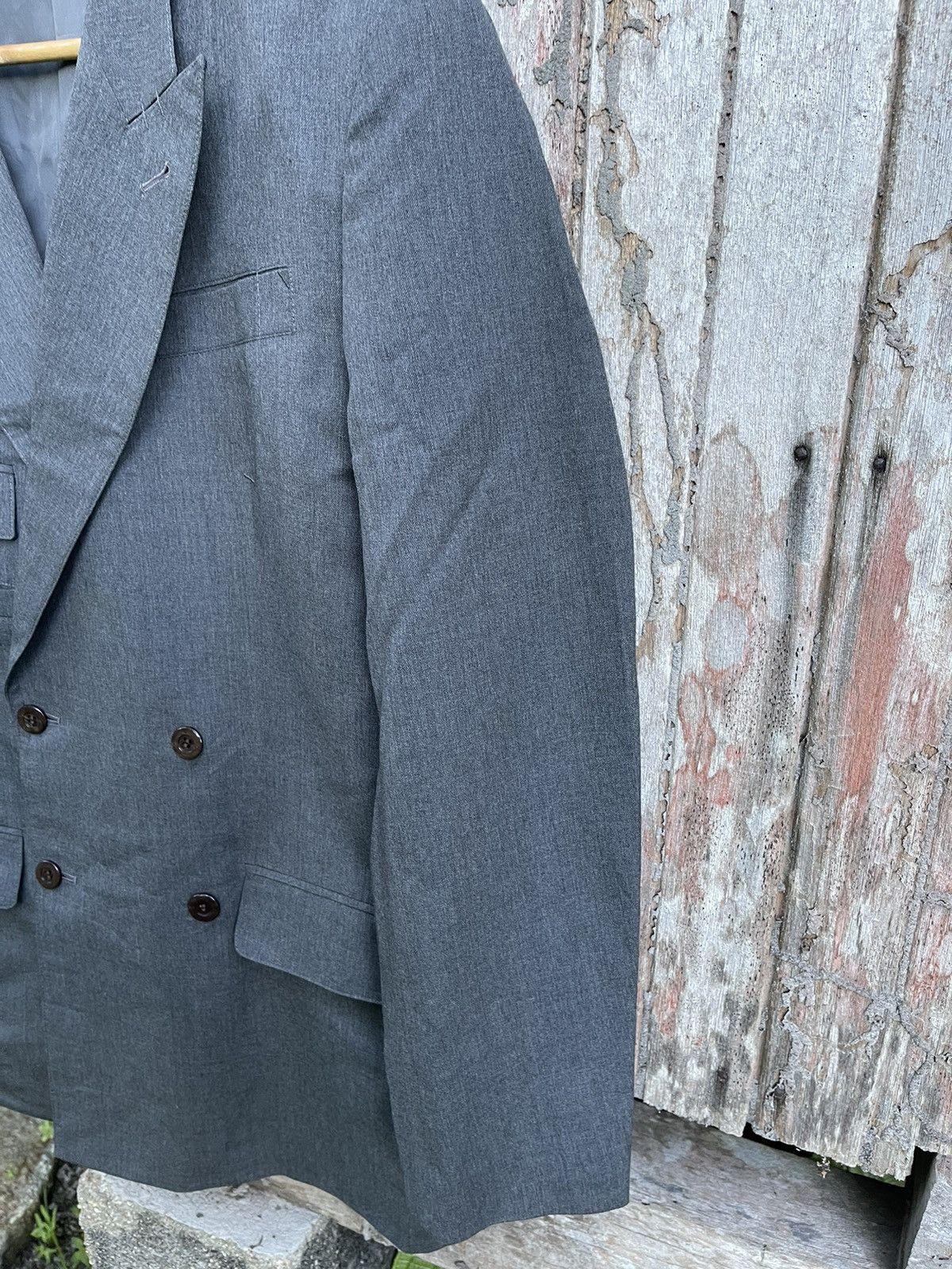 Jean Paul Gaultier Jean Paul Gaultier Homme Charcoal Wool DoubleBreasted Blazer Size 50S - 8 Thumbnail