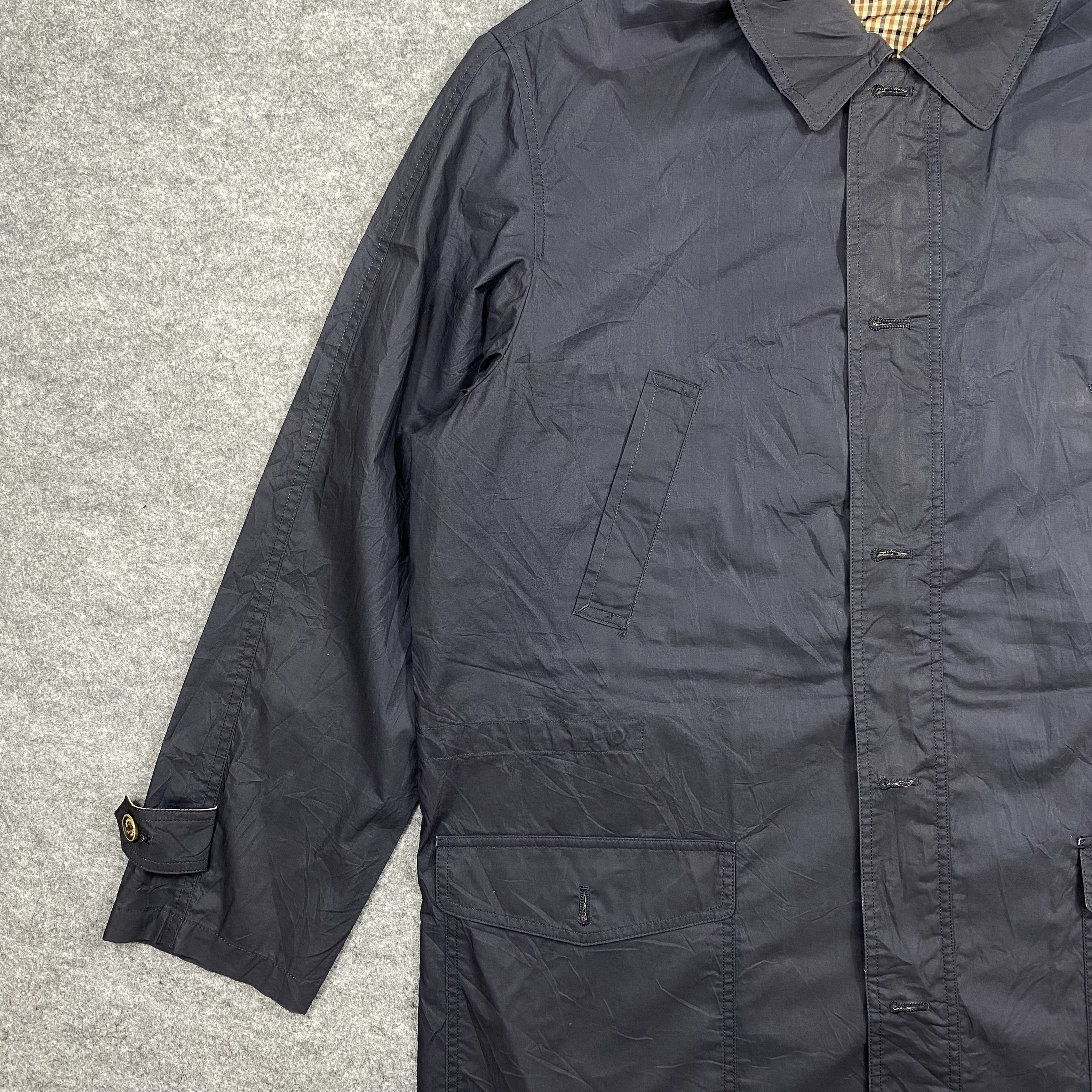 Aquascutum VINTAGE 90s AQUASCUTUM Navy Field Jacket-J668 Size US L / EU 52-54 / 3 - 4 Thumbnail