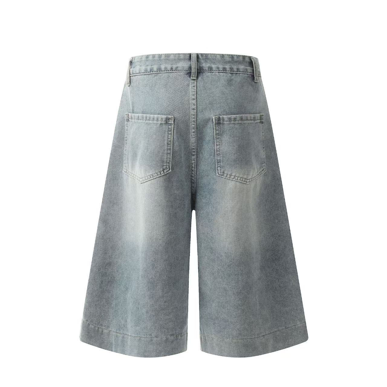 Vintage Graffiti baggy street hip hop washed denim shorts Size US 30 / EU 46 - 3 Thumbnail