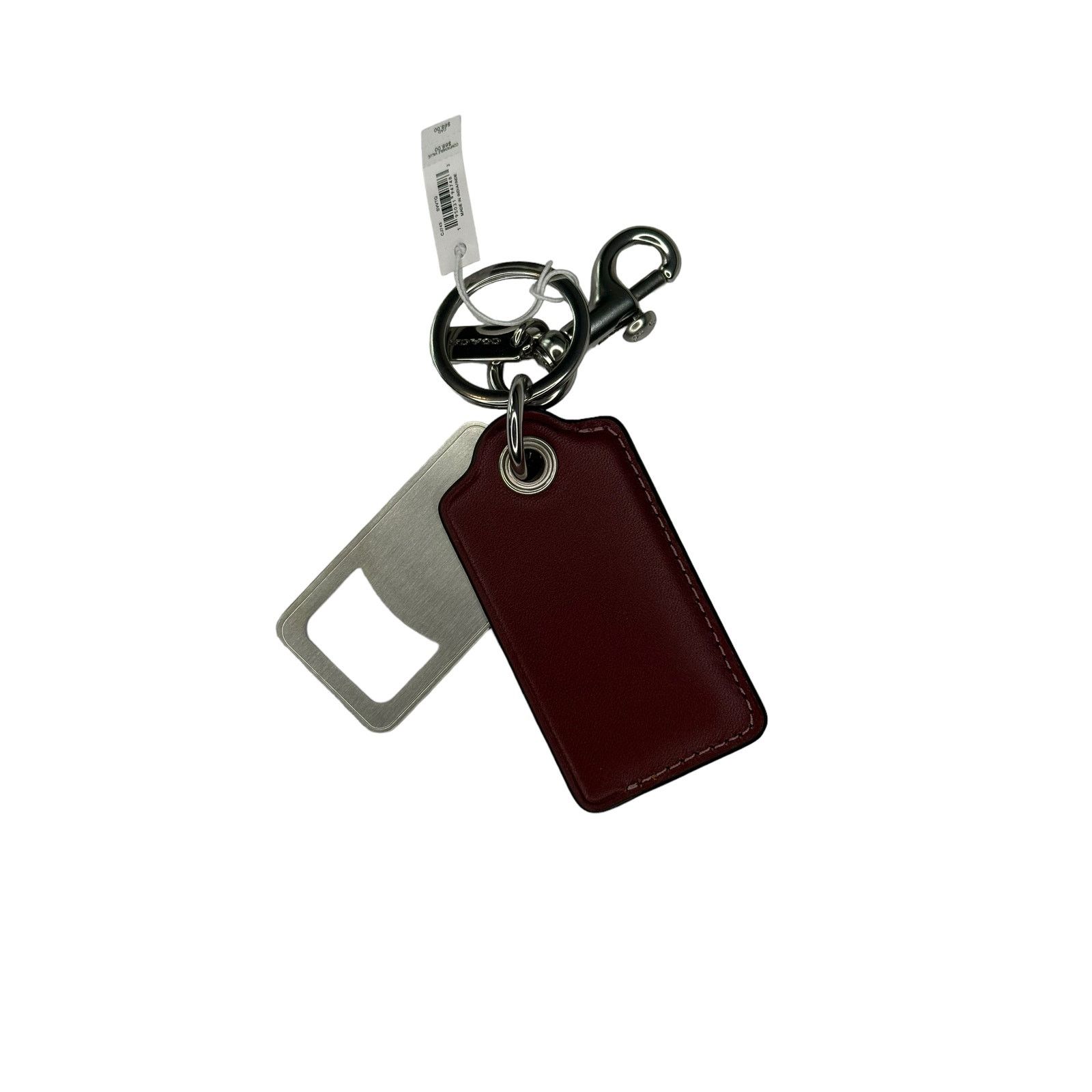 Coach Coach Bottle Opener Key Fob With Coach Stamp Bright Orange Size ONE SIZE - 4 Thumbnail