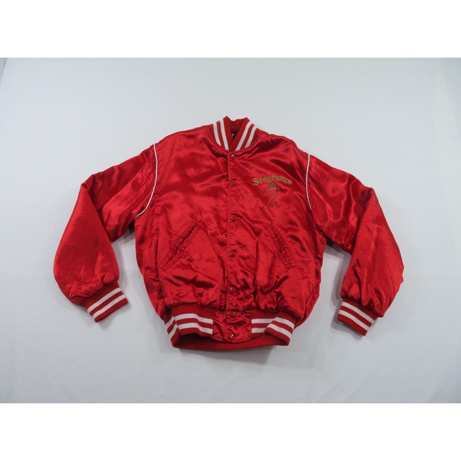 Other Seagrams 7 Liquor Red Satin Style Bomber Jacket Sz M 1980s Size US M / EU 48-50 / 2 - 1 Thumbnail