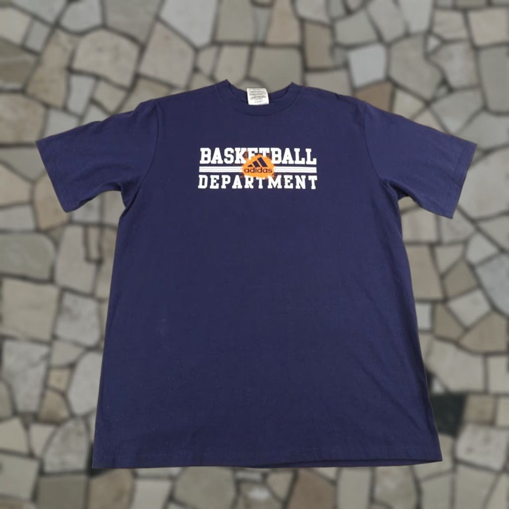 Adidas VINTAGE Adidas Shirt Mens XL Blue Basketball Department Athletic Gym Y2K Tee Size US XL / EU 56 / 4 - 1 Thumbnail