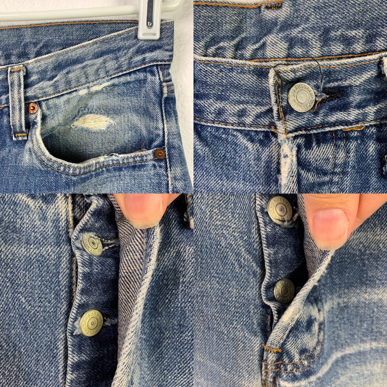 Levi's VINTAGE Levi's 501 Jeans Men Regular Fit 34x32.5 Blue Denim Cotton Button Fly 1978 Redline Selvedge USA 90s Style Size US 34 / EU 50 - 8 Thumbnail