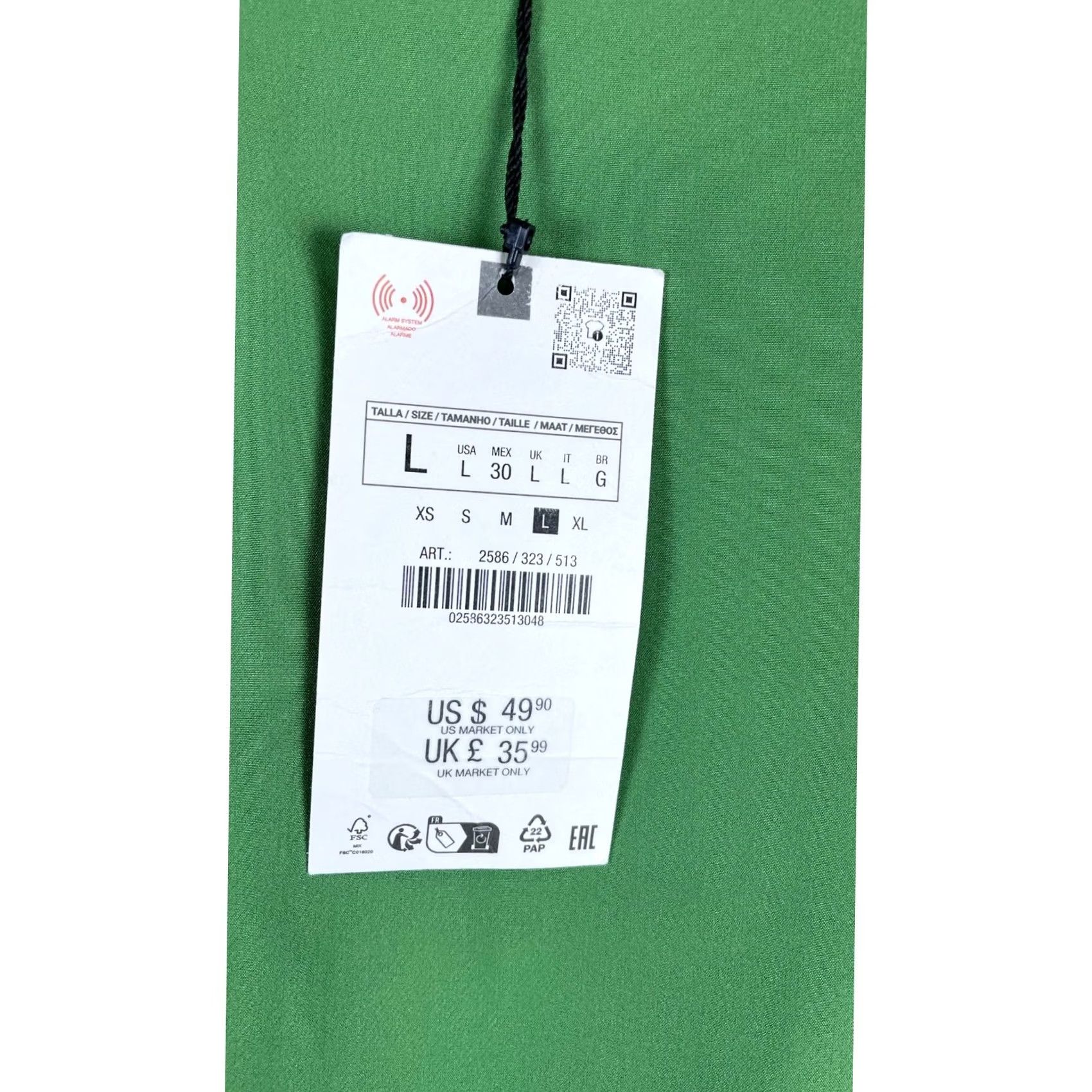 Zara Zara Mini Dress Womens L Green Sleeveless Padded Shoulder Round Neck Zip Size L / US 10 / IT 46 - 8 Thumbnail