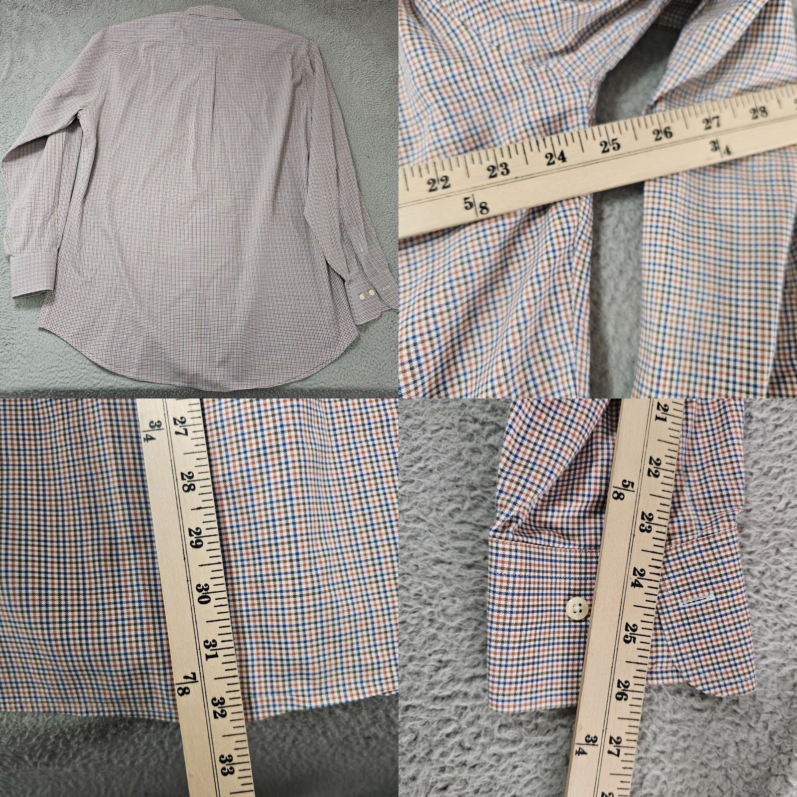 Peter Millar Peter Millar Shirt Mens Large Multicolor Gingham Woven Button-Up Cotton Size US L / EU 52-54 / 3 - 8 Thumbnail