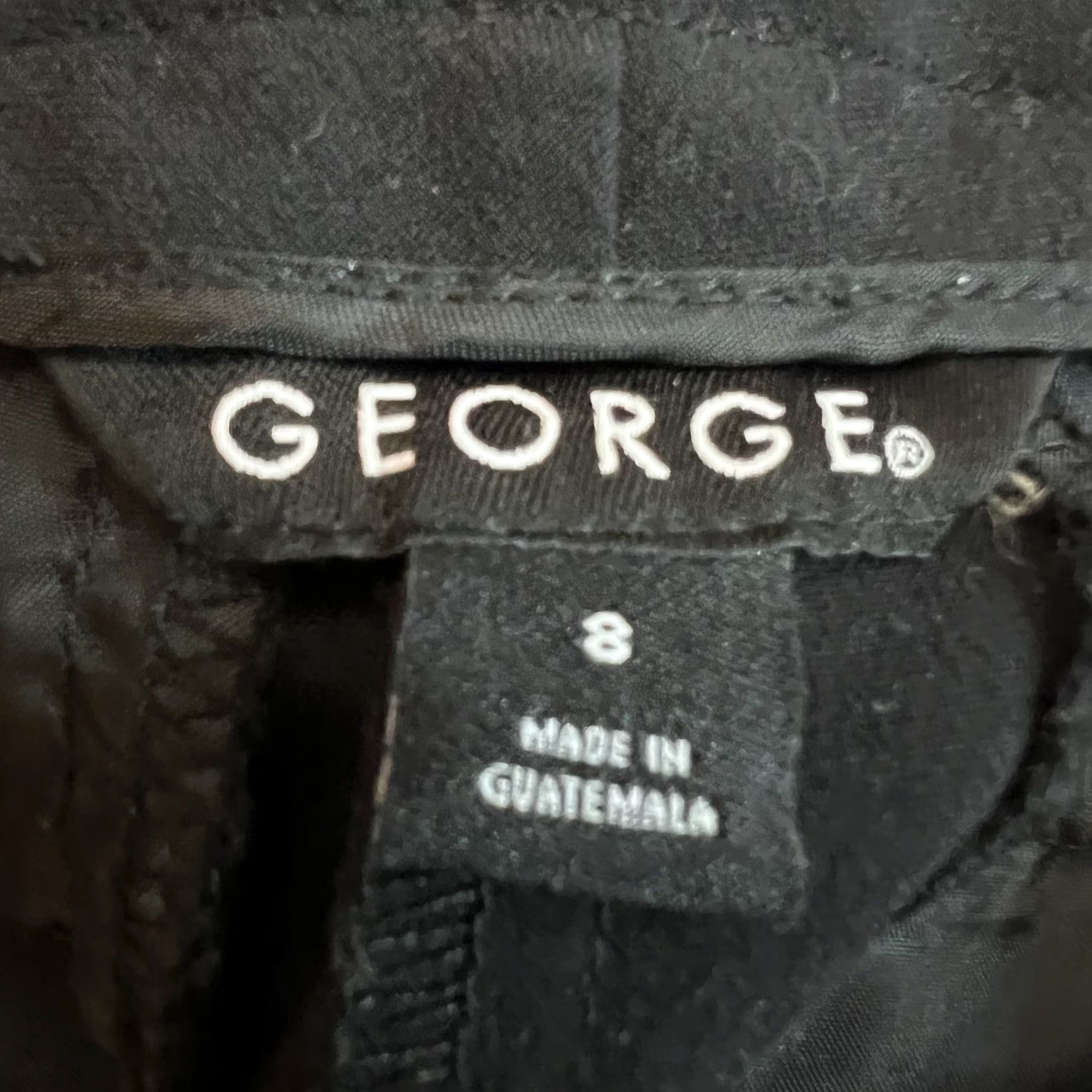 George George Womens Flat Front Low Rise Straight Leg Black Formal Dress Pants Size 8 Size 30" / US 8 / IT 44 - 6 Thumbnail