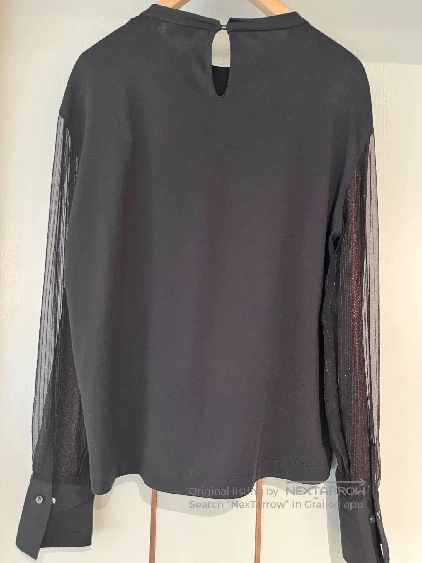 Brunello Cucinelli Brunello Cucinelli Organza Long-Sleeve Top. Size US L / EU 52-54 / 3 - 2 Thumbnail