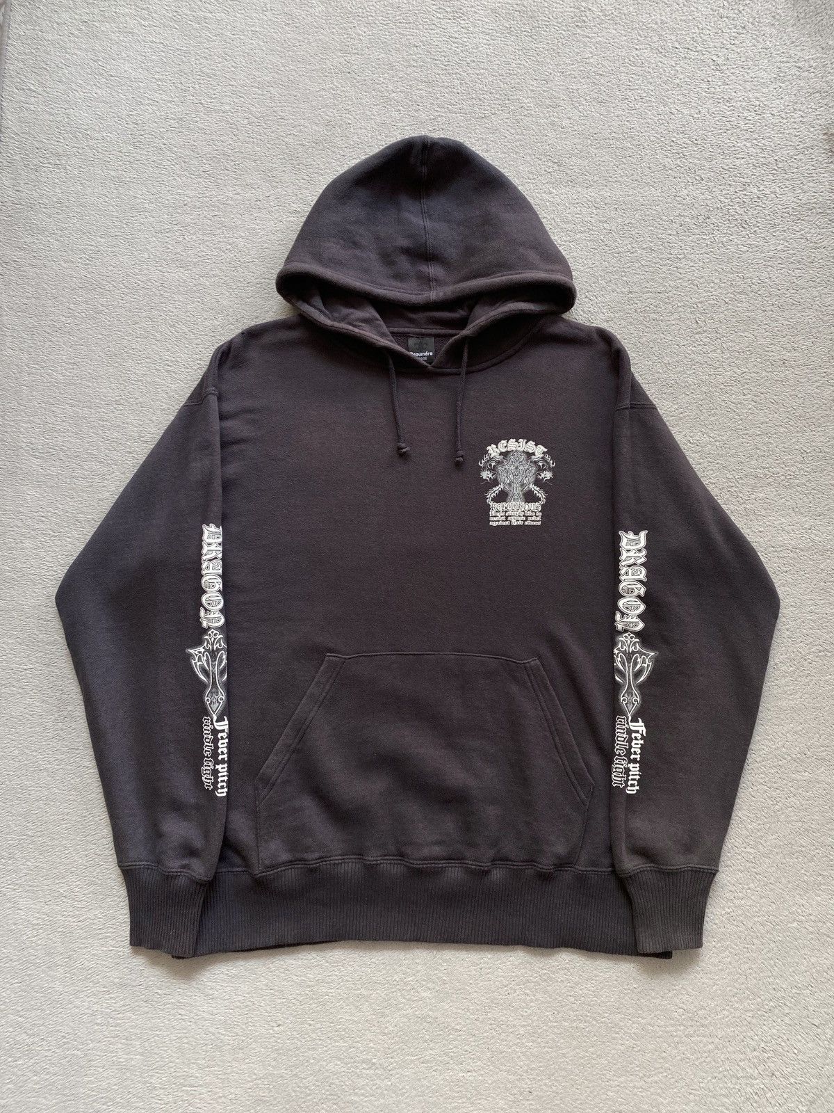 Beauty Beast × Japanese Brand × Vintage Beaumere Cross Poem Sun Faded Hoodie Ifsixwasnine Style Size US L / EU 52-54 / 3 - 1 Thumbnail